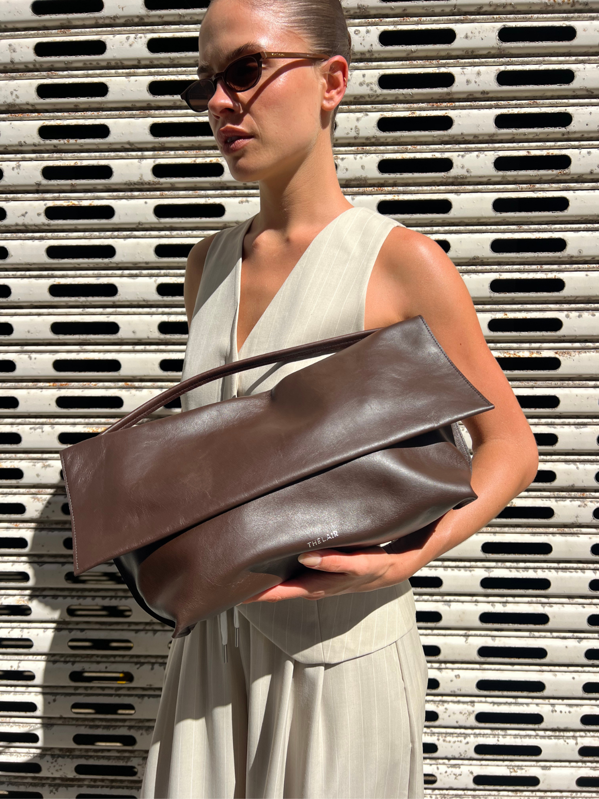 The Lair Camille Pouch Large Mahogany