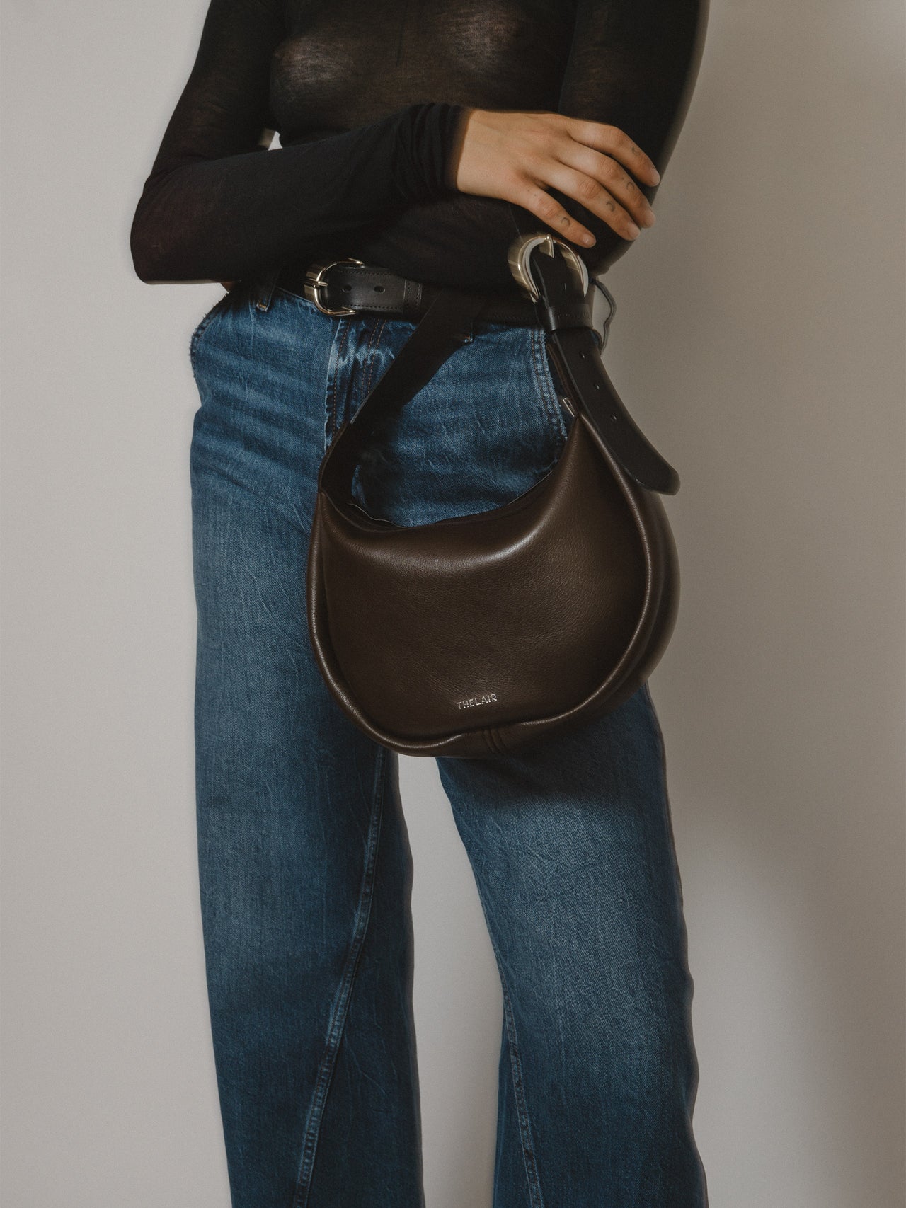 The Lair Uma Bag Small Mahogany Silver