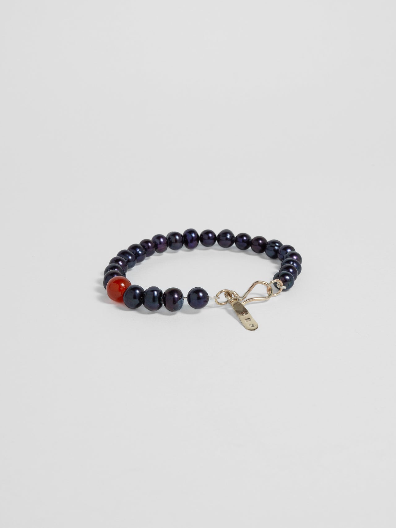 The Lair Jewellery Tobiko Bracelet Black Pearl 9ct Yellow Gold