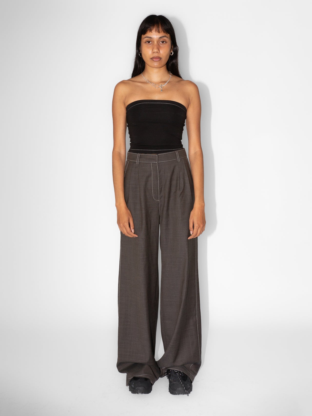 The Lair Apparel Romy Stitch Trouser Dark Brindle