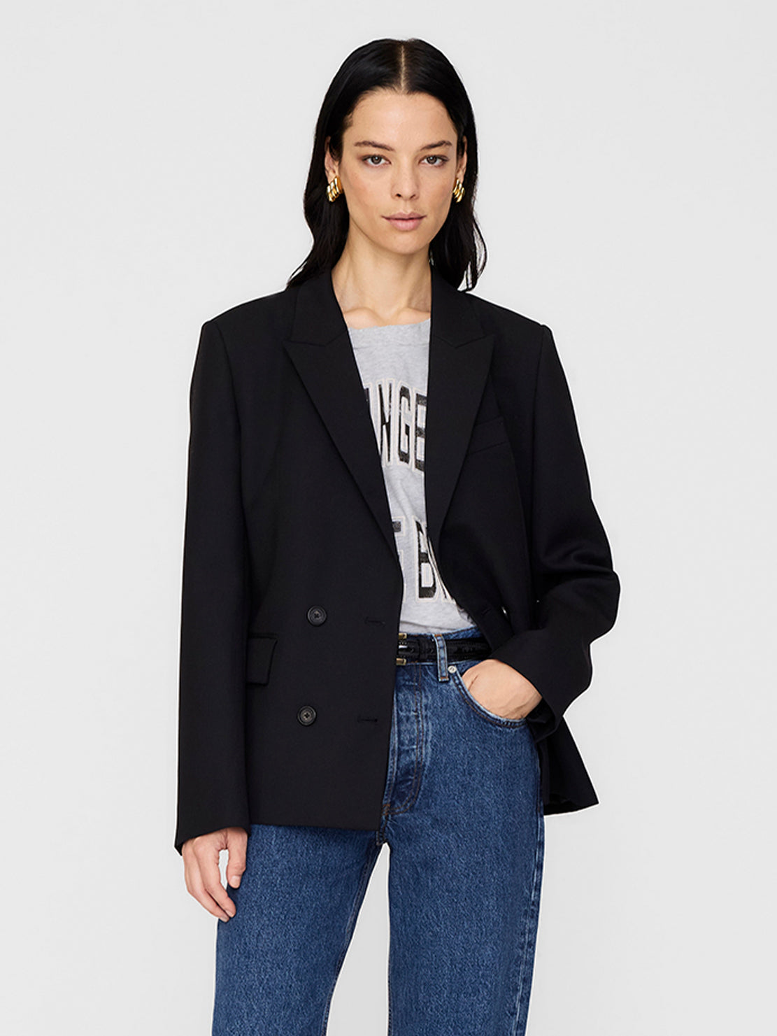 Anine Bing Evalyn Blazer Black