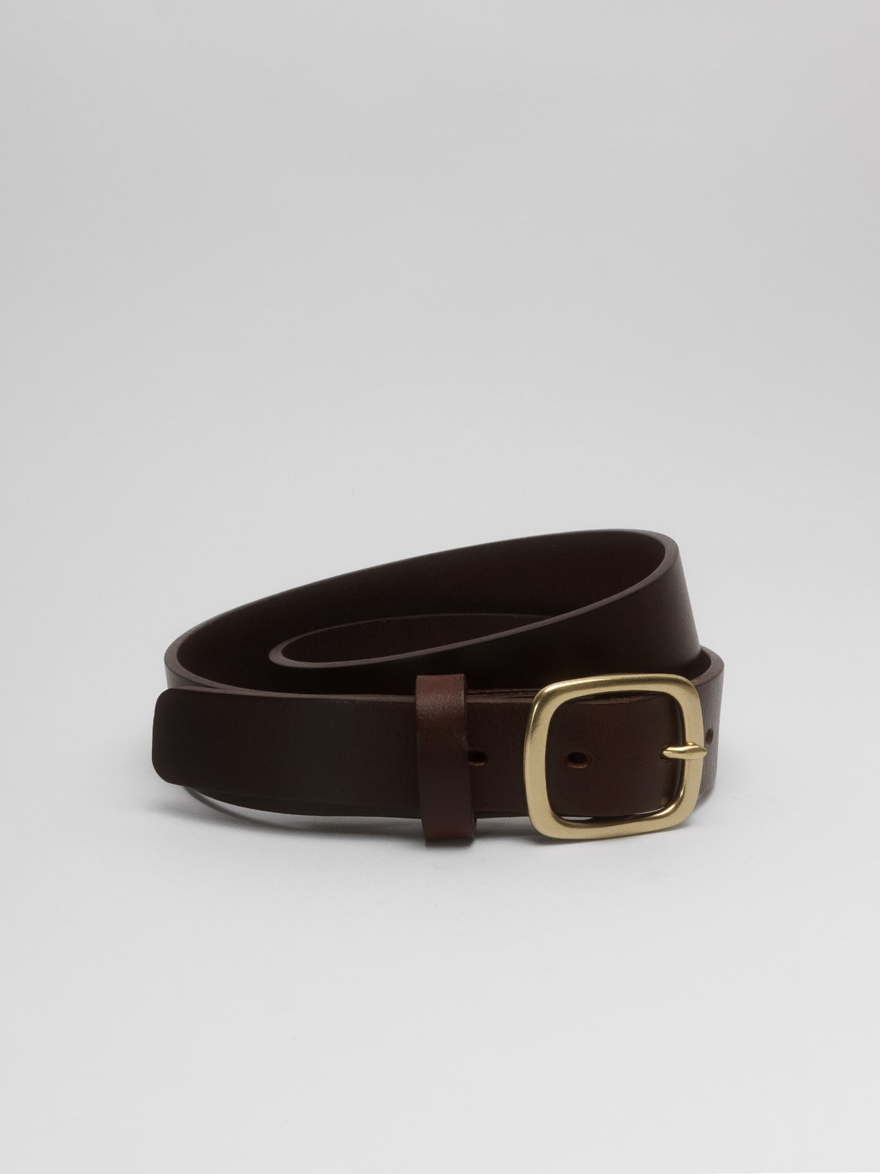 PIECES by The Lair Luen Burnished Oval Belt Mahogany Brass