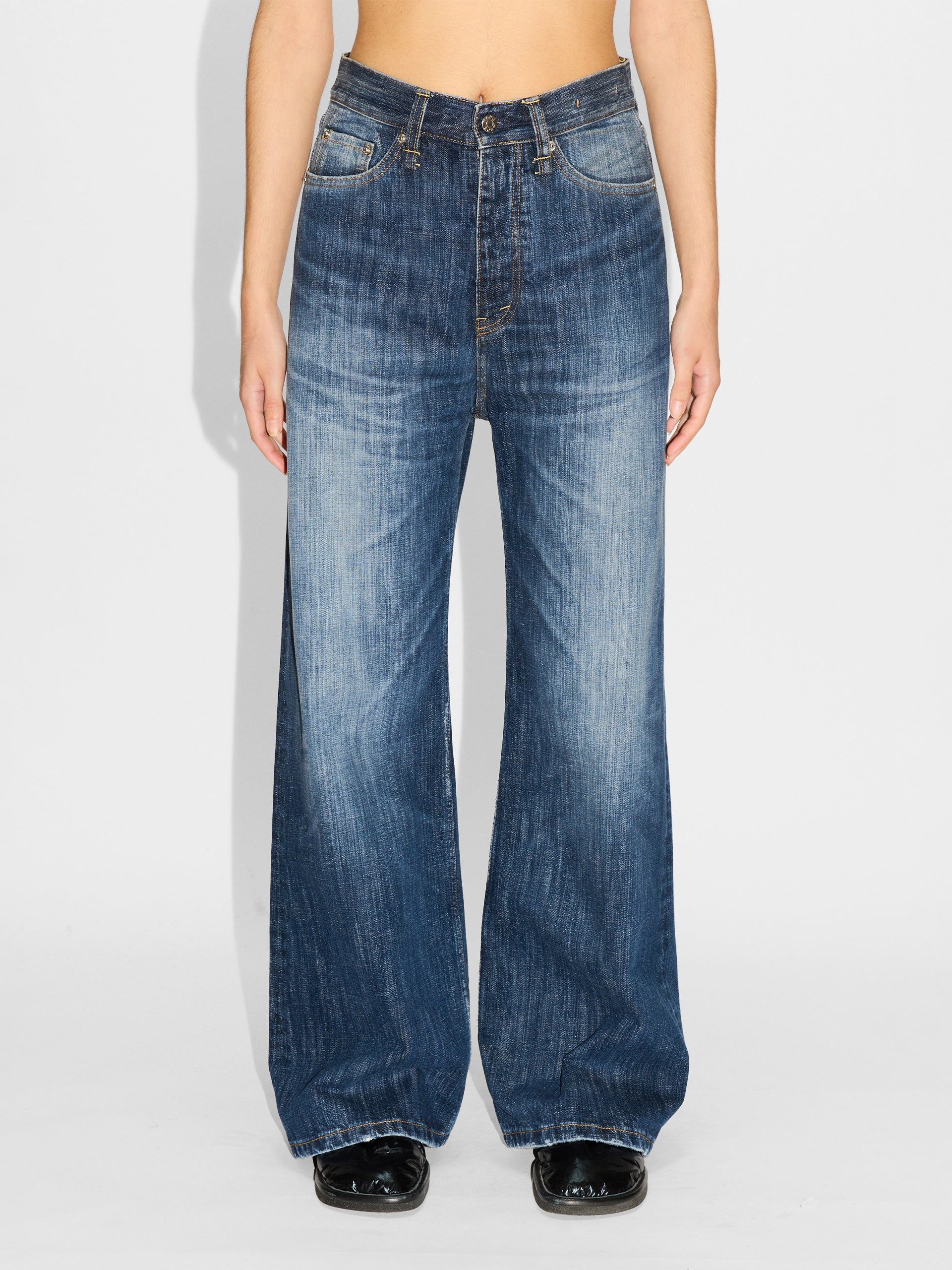 HOPE Skid Jeans Streaky Dark Blue