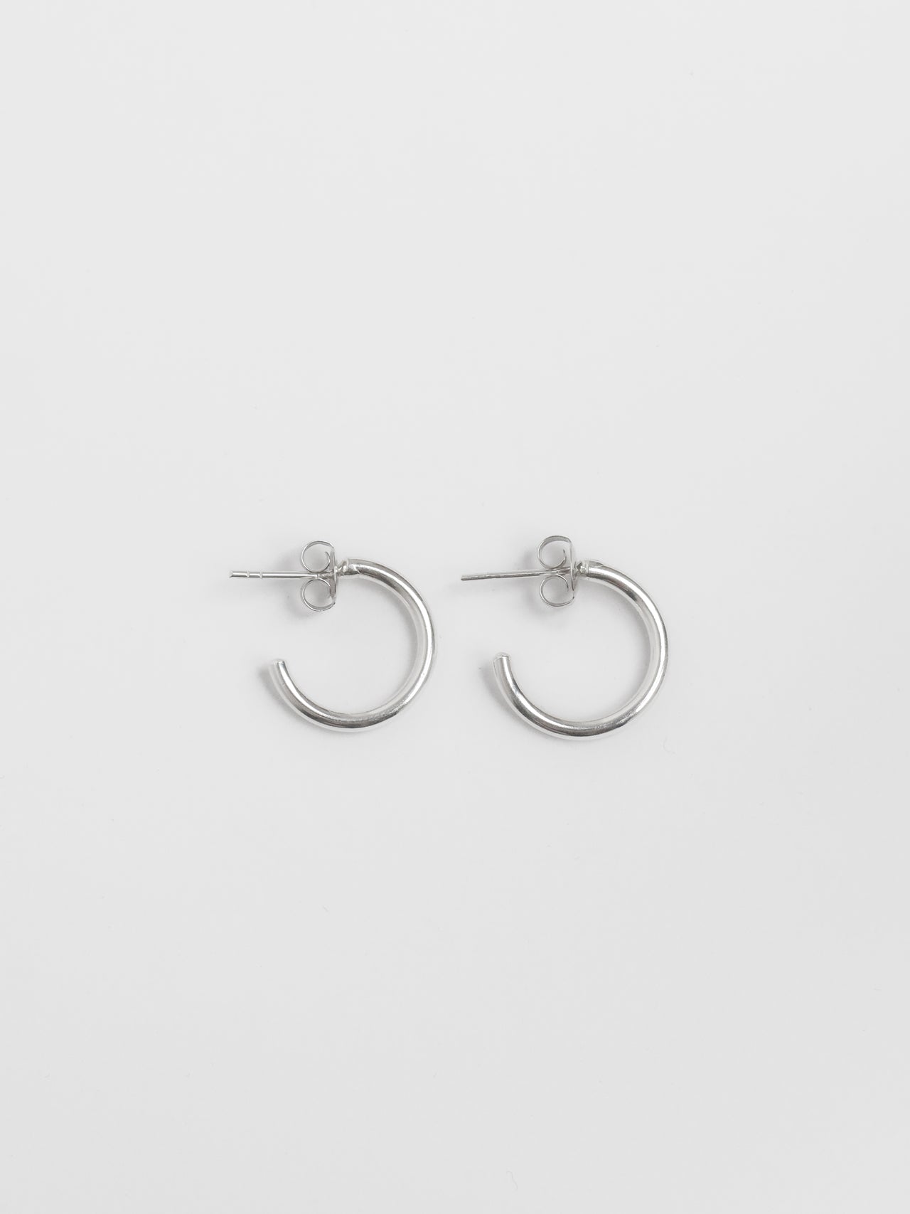 The Lair Jewellery Earth Hoops Medium Silver