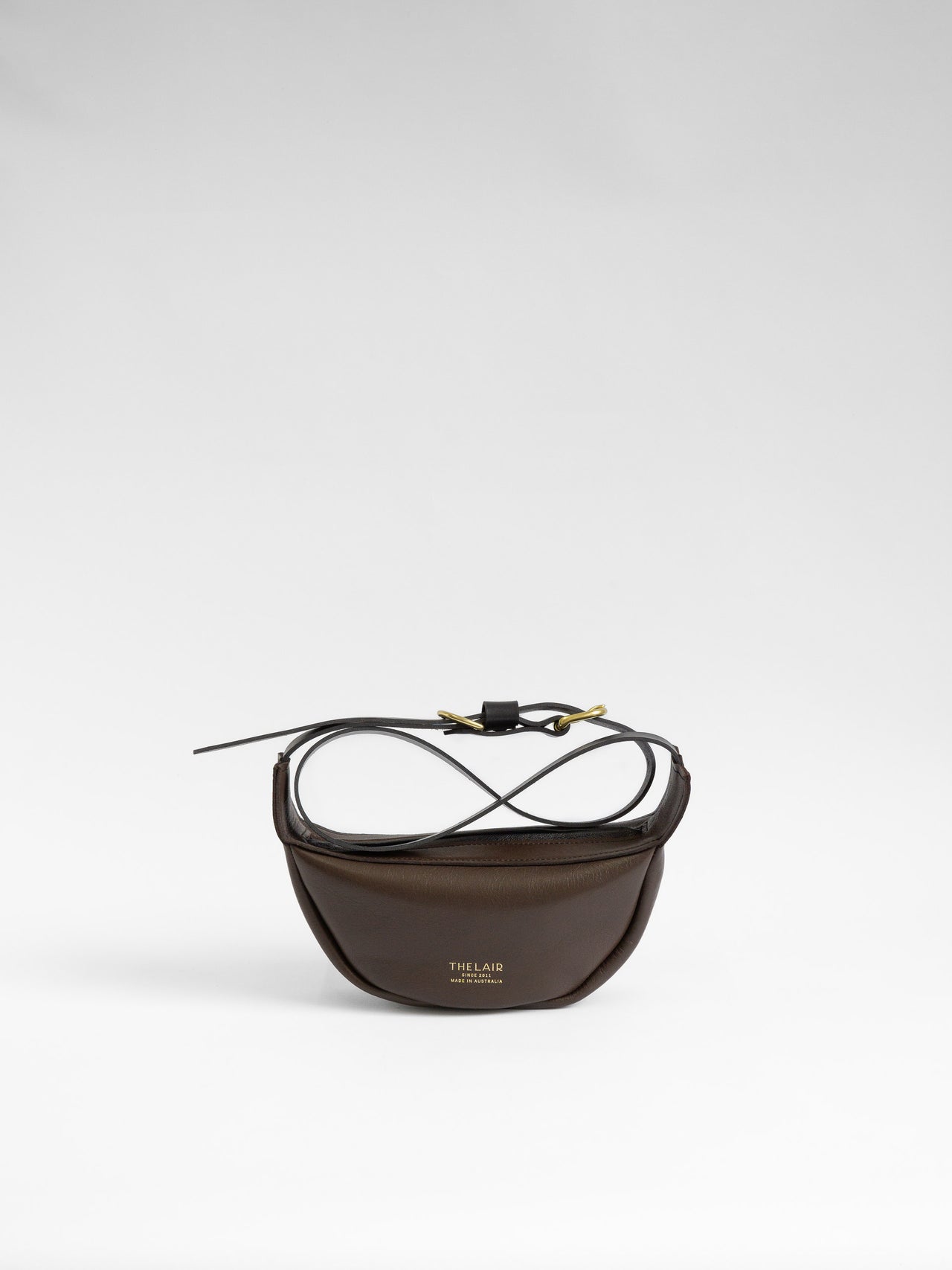 The Lair Slouch Zipper Mini Mahogany Gold