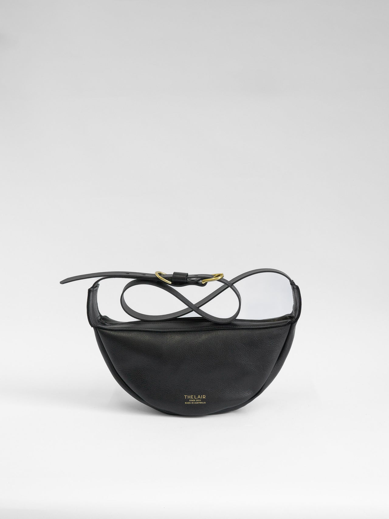 The Lair Slouch Zipper Bag Large Black Gold