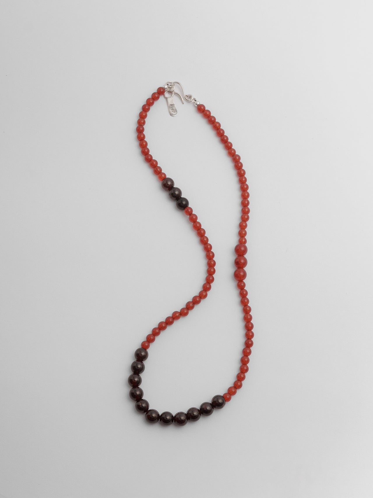 The Lair Jewellery Tsuki Necklace Red Carnelian + Orange Garnet