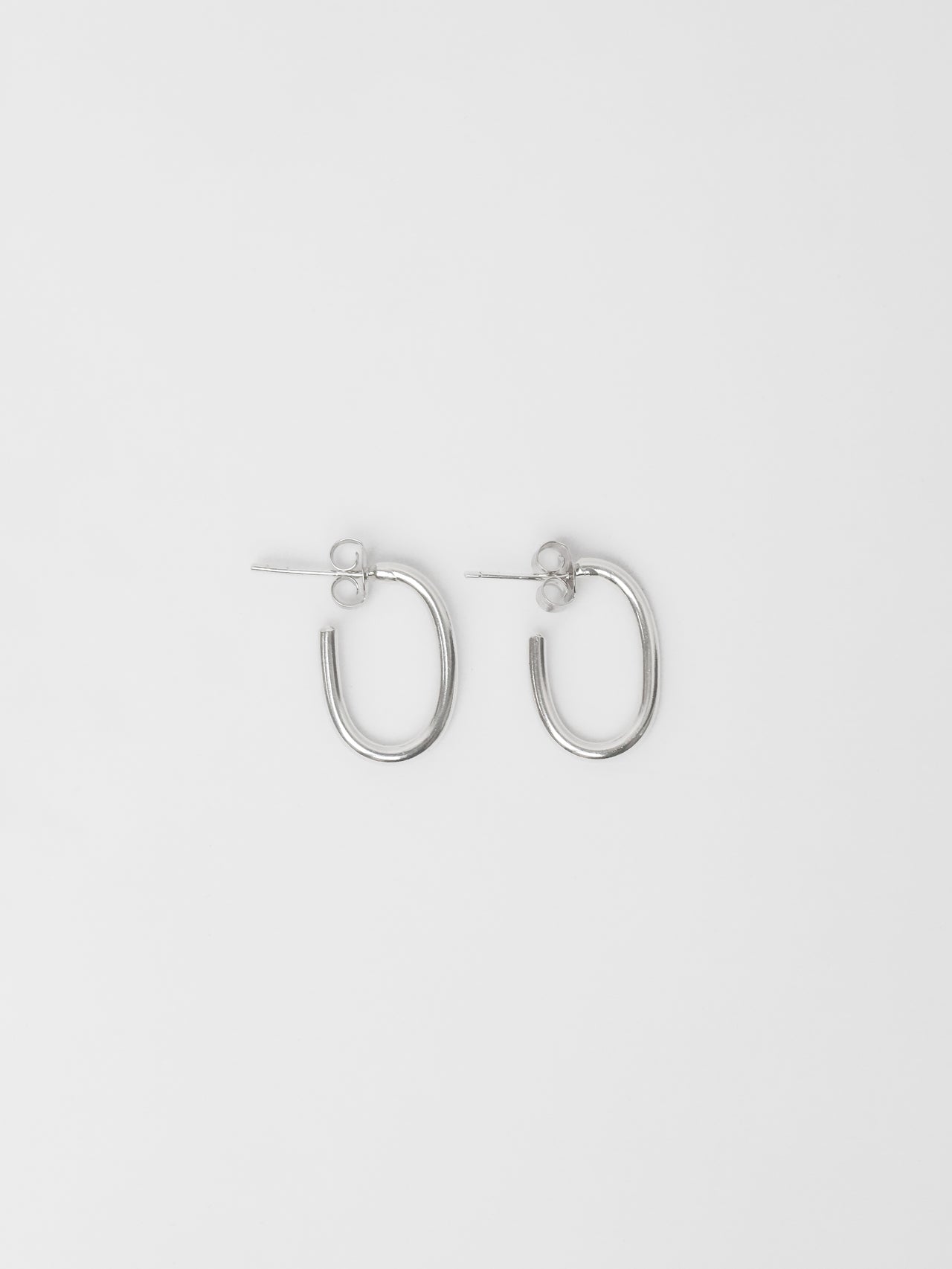 The Lair Jewellery Noguchi Hoops Medium Silver