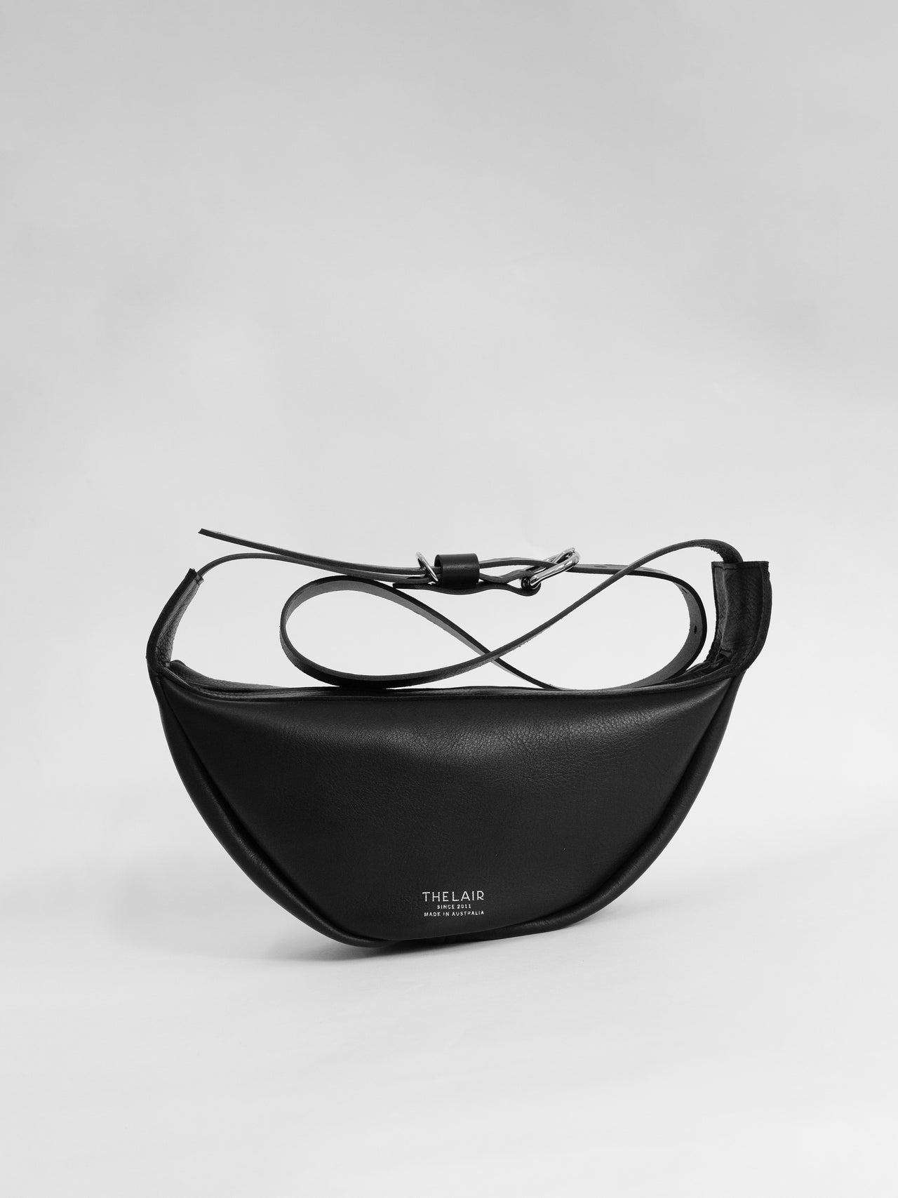 The Lair Slouch Zipper Bag Large Black Silver