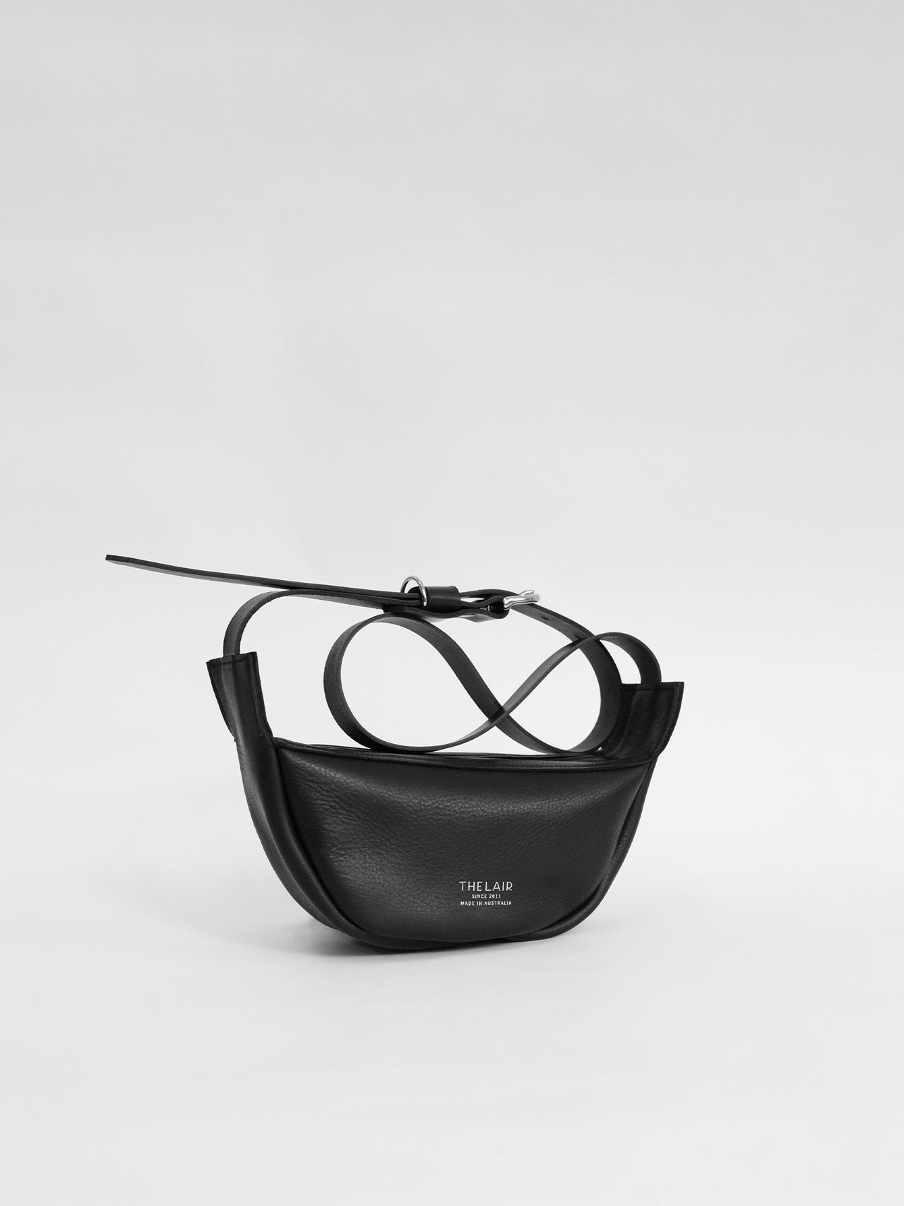 The Lair Slouch Zipper Bag Mini Black Silver