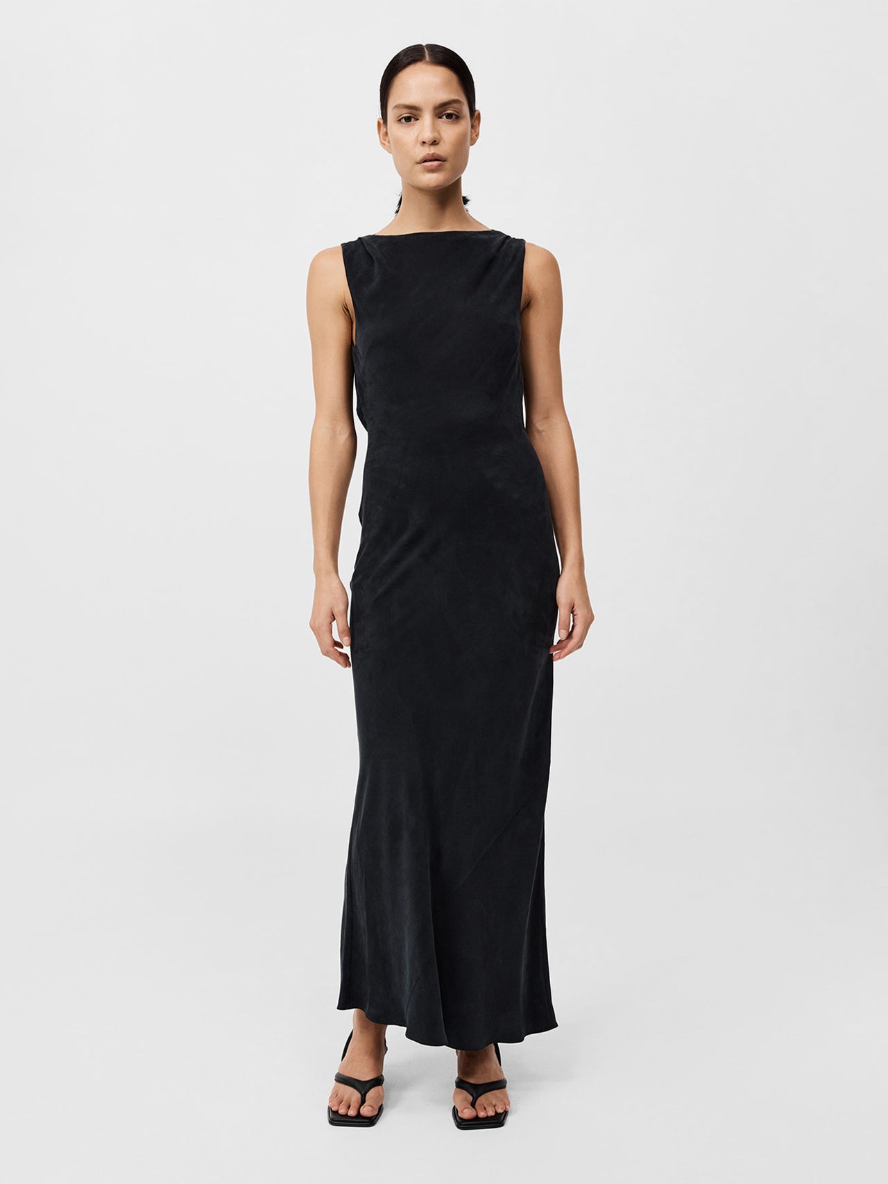St. Agni Draped Cowl Dress Black