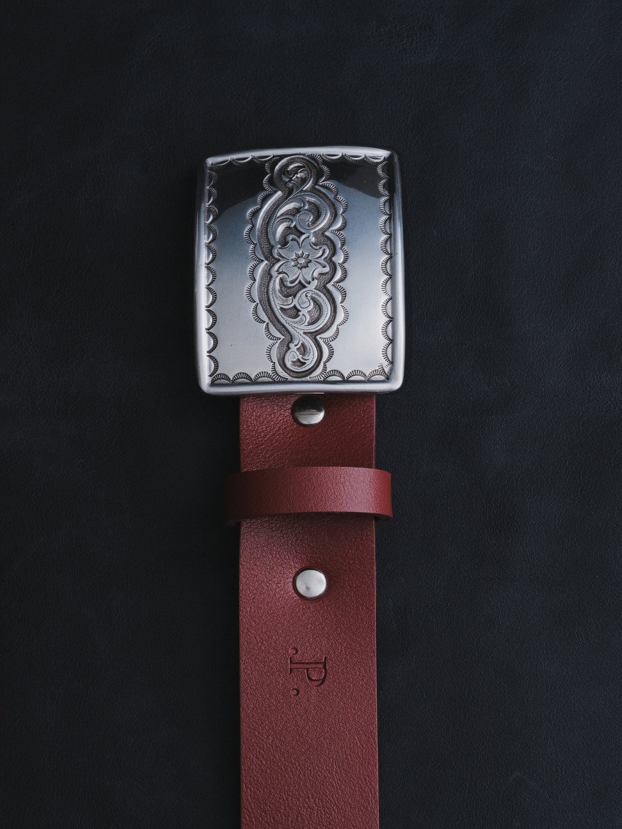 PIECES by The Lair Vintage Italian Buckle Belt 04 Mahogany 1/1