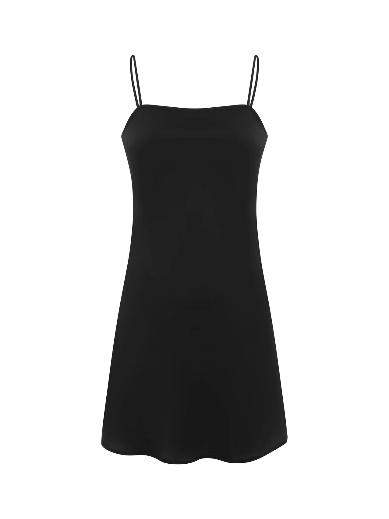 Olga Joan Mini Silk Slip Black