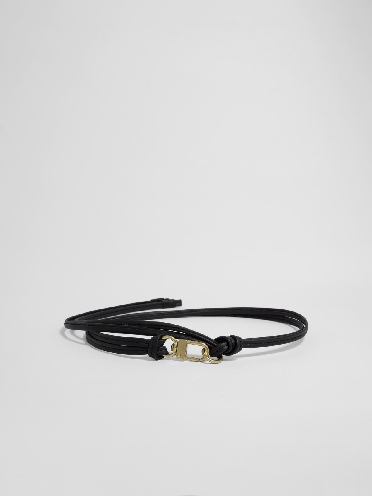 The Lair Mira Rope Tie Belt Brass