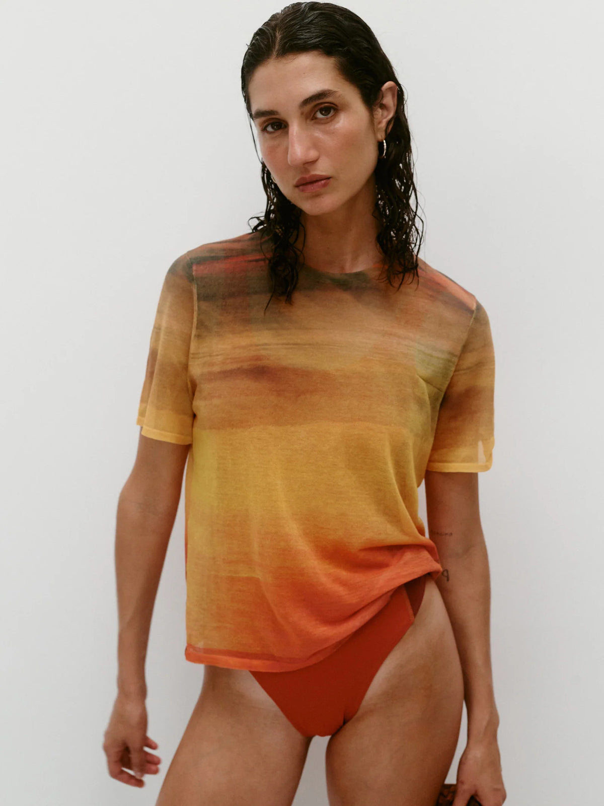 NAGNATA Sheer Haze Tee Sunset
