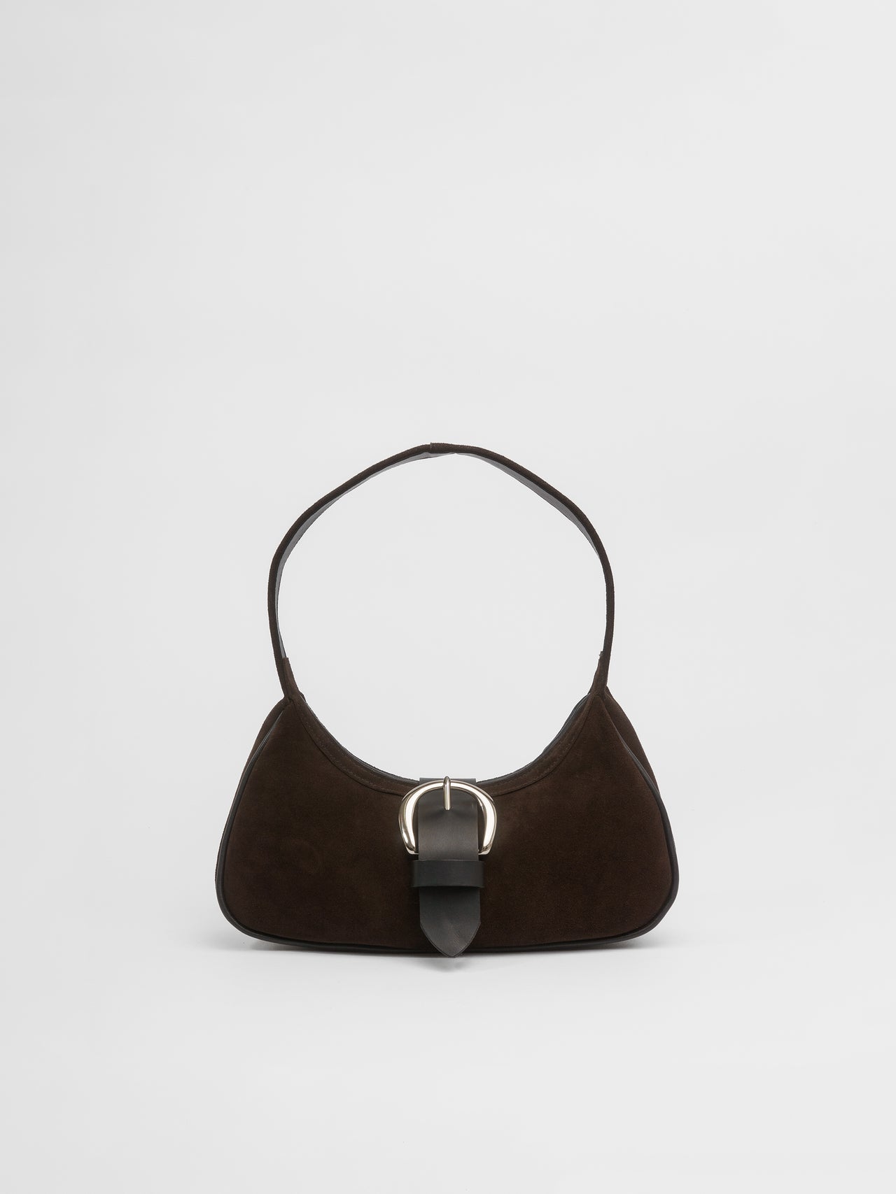 The Lair Brigitta Bag Cocoa Suede Silver