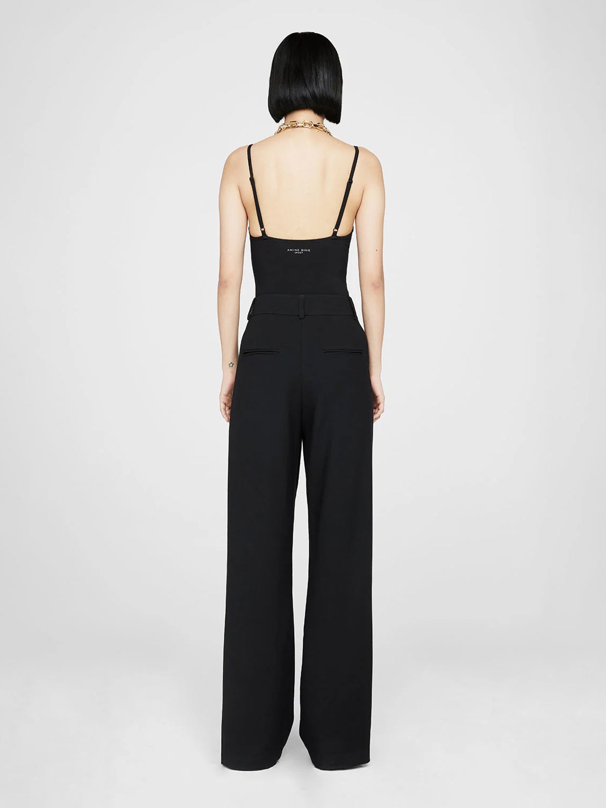 Anine Bing Carrie Pant Black Twill