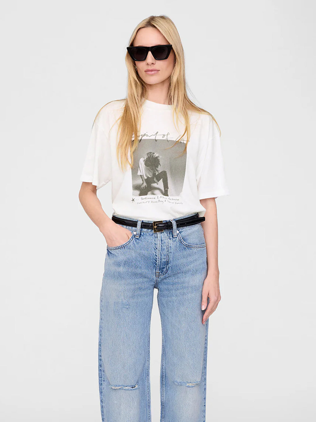 Anine Bing Ashton Tee Spirit Ivory