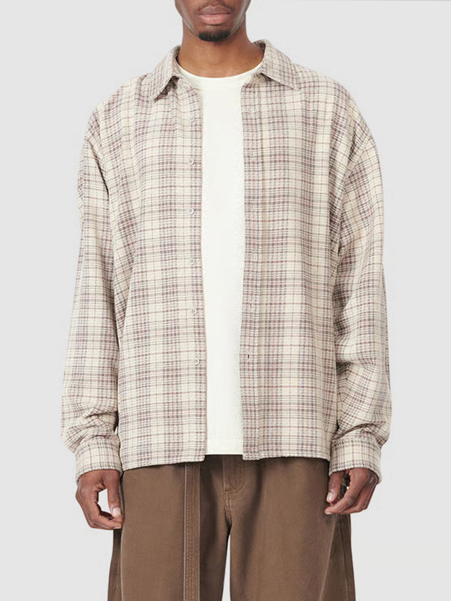 BEACH BRAINS The BB Shirt Bone Plaid