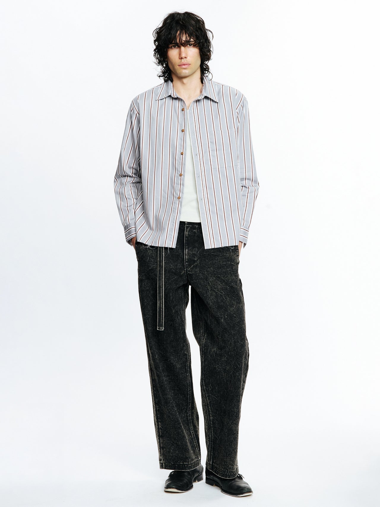 BEACH BRAINS Hold LS Shirt Grey Stripe