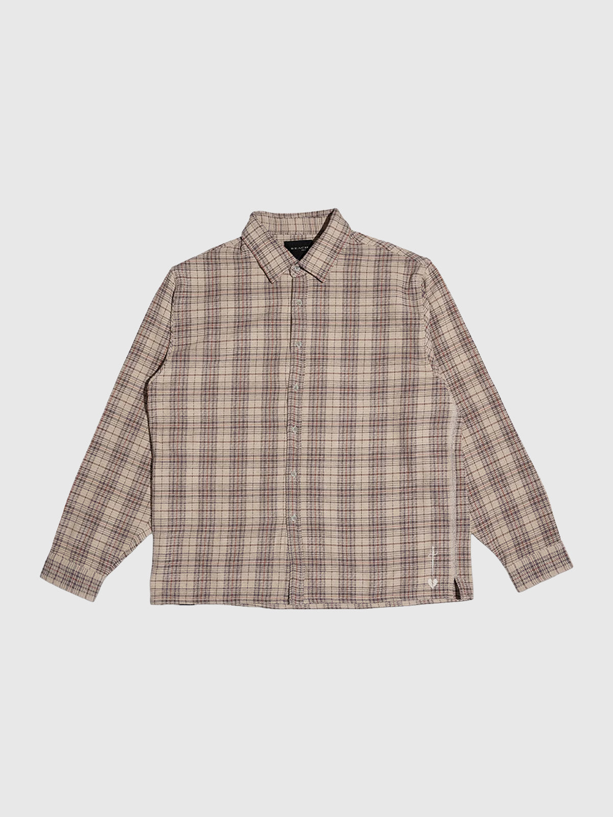 BEACH BRAINS The BB Shirt Bone Plaid