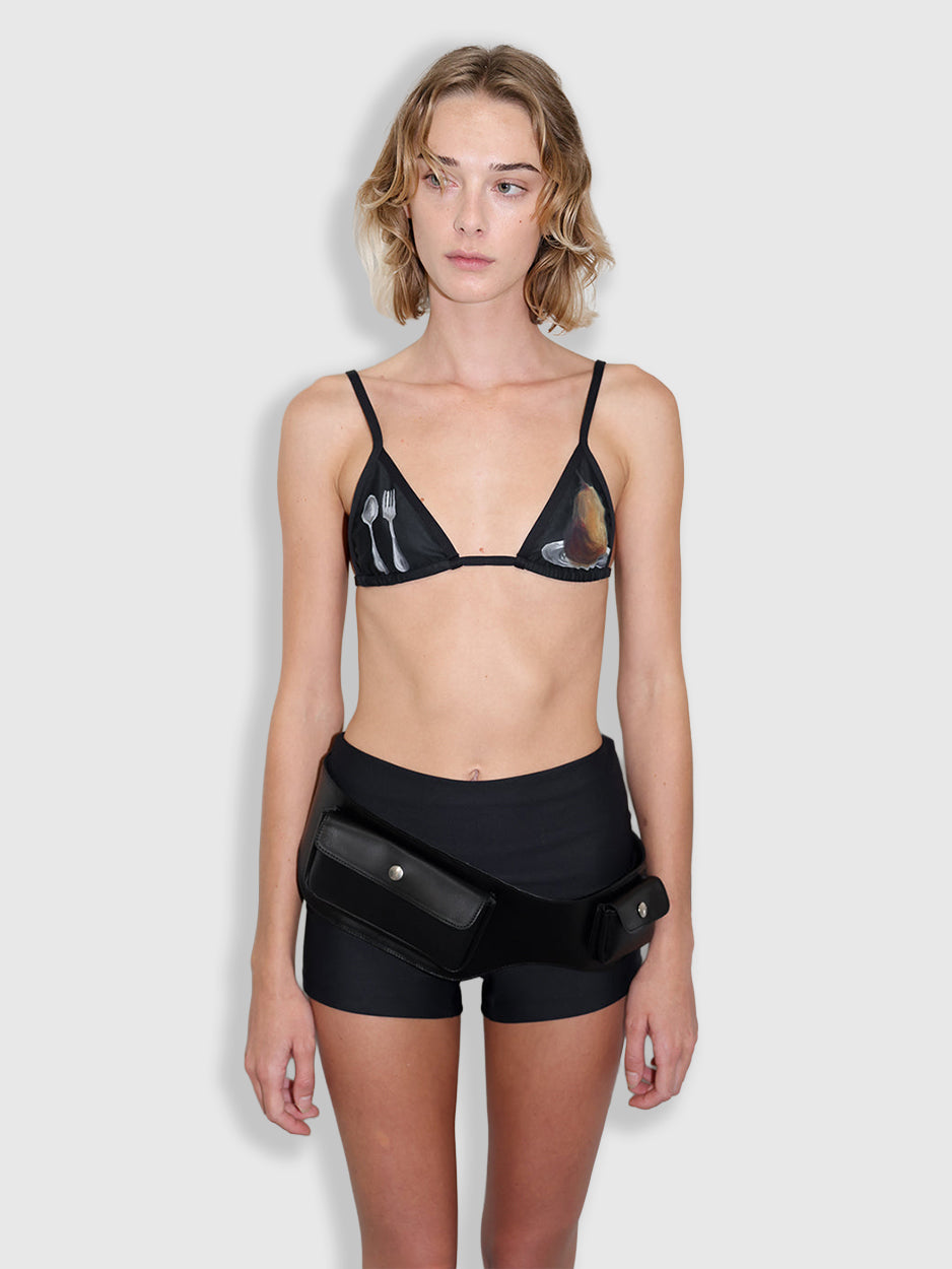CMNTY GRDN Fold Over Swim Short Black