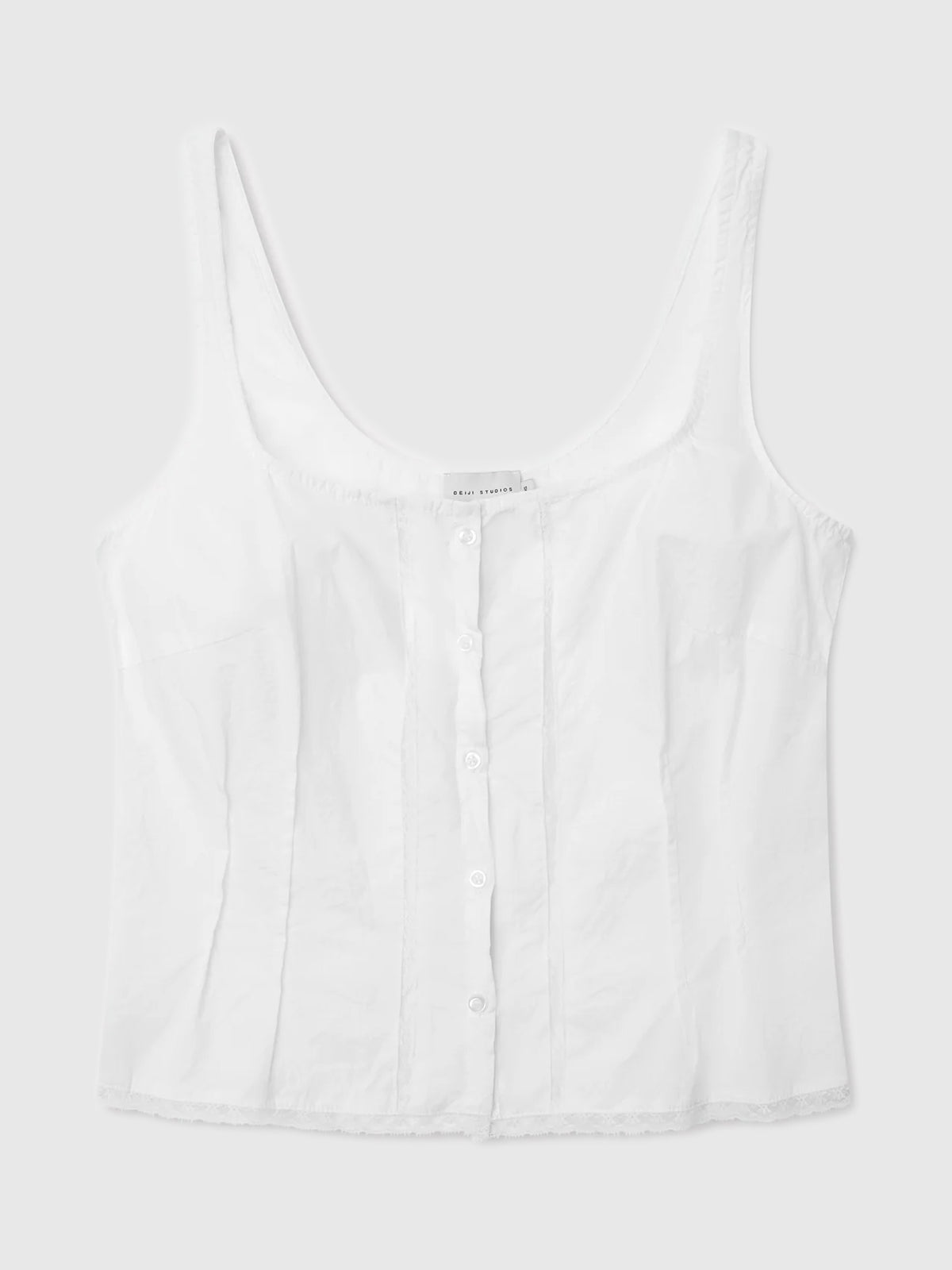 Deiji Studios Lace Cami White