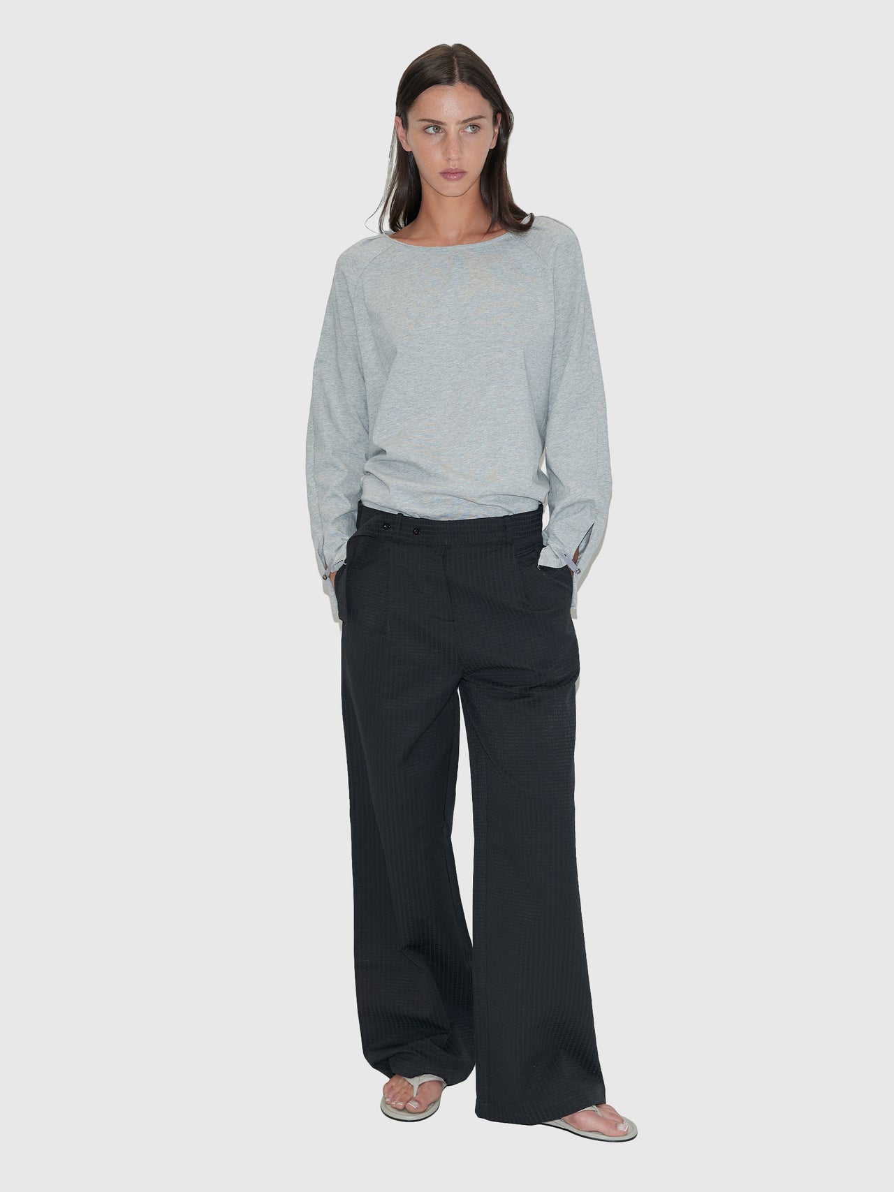 Deiji Studios Tab Belt Pant Black Square