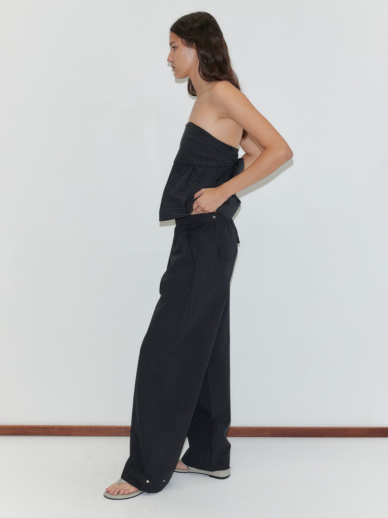 Deiji Studios Snap Tab Pant Black
