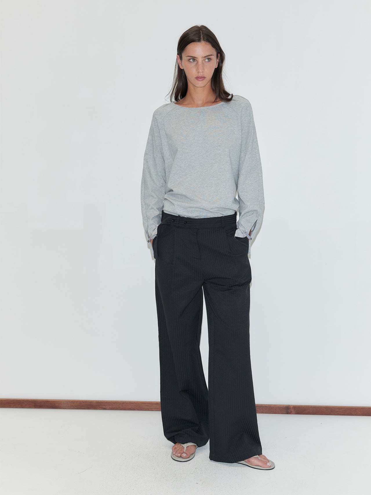 Deiji Studios Tab Belt Pant Black Square
