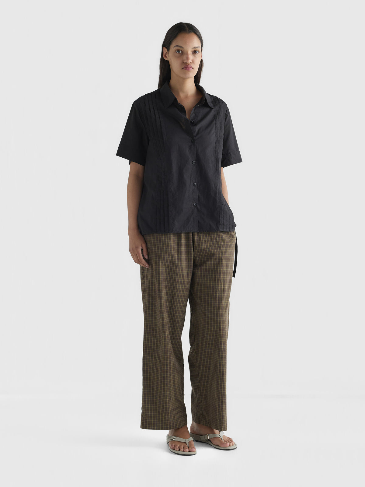 Deiji Studios Ease Trouser Garden Check