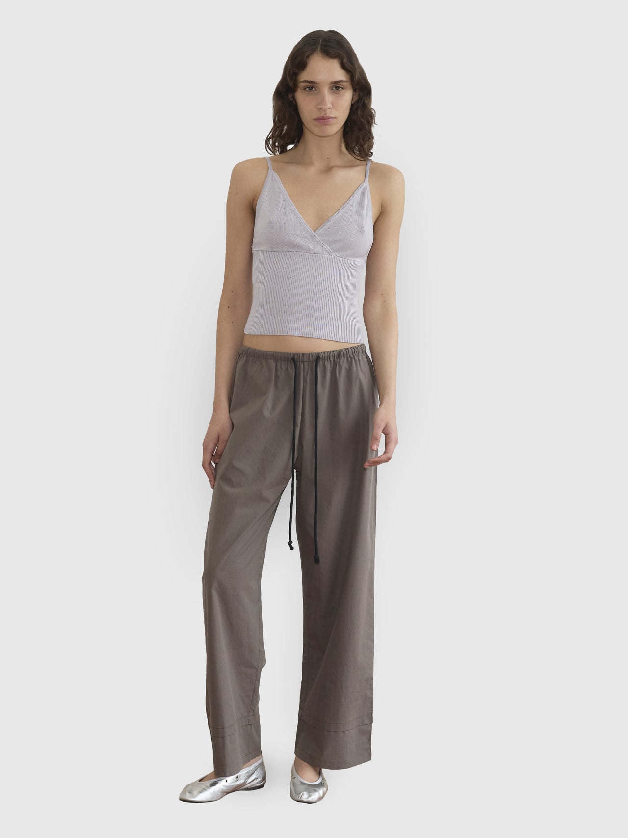 Deiji Studios Layered Pant Khaki Check