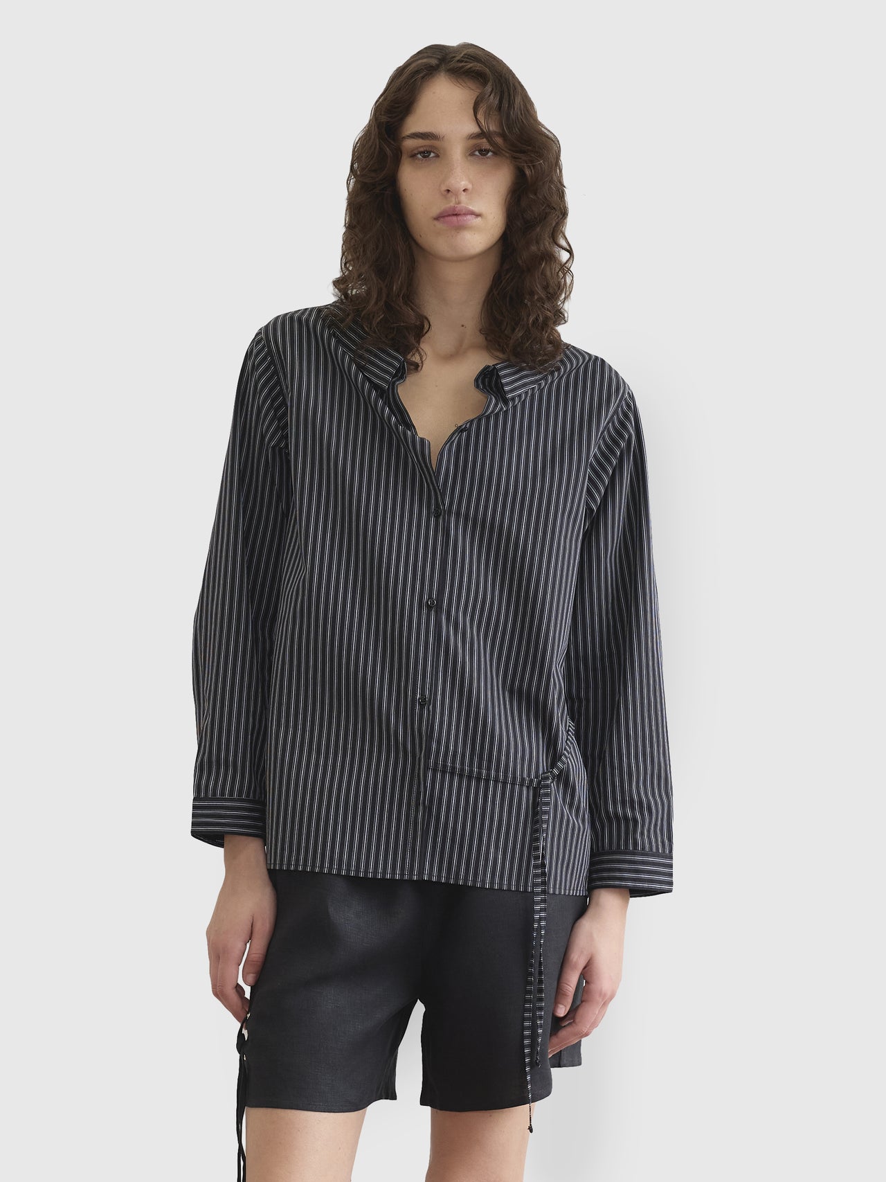 Deiji Studios Left Shirt Mono Stripe