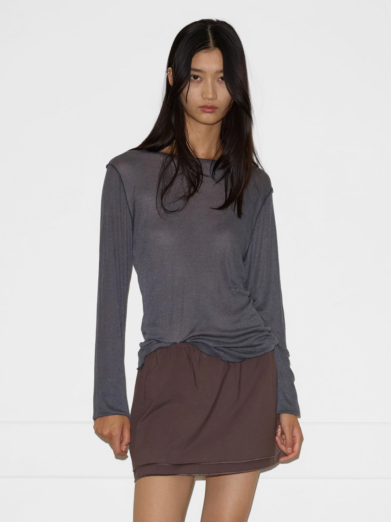 Deiji Studios Knit Long Sleeve Steel