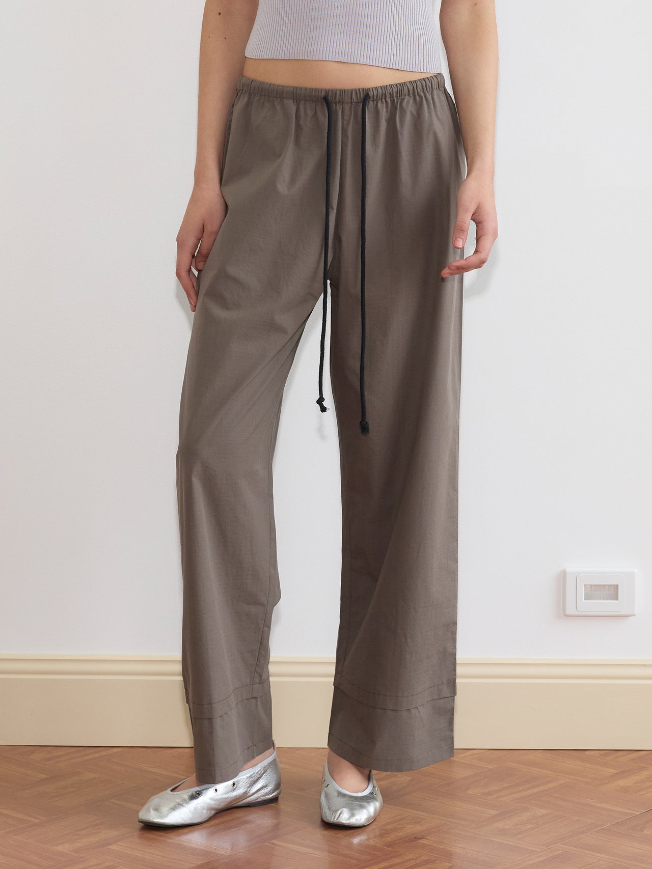 Deiji Studios Layered Pant Khaki Check