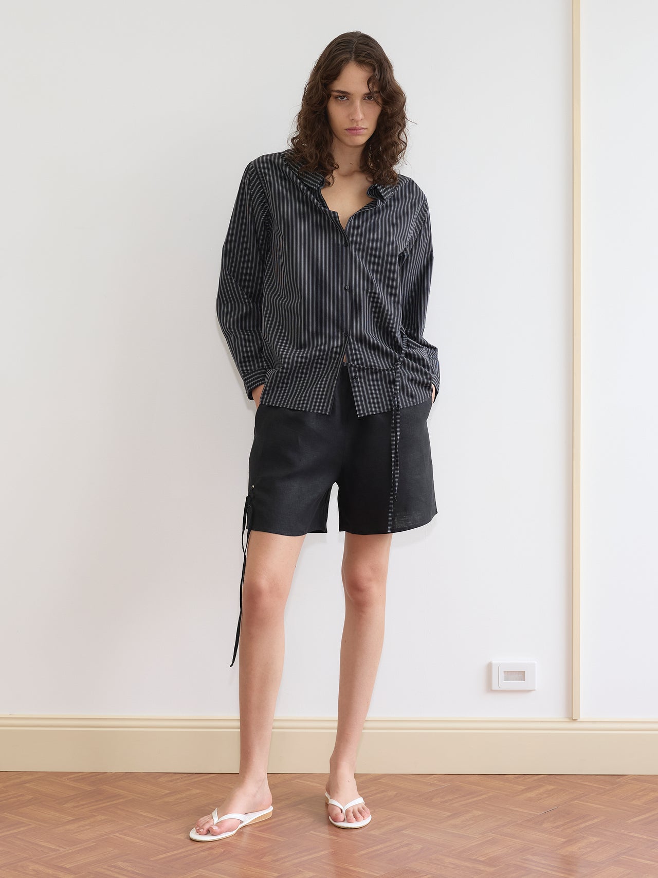 Deiji Studios Left Shirt Mono Stripe