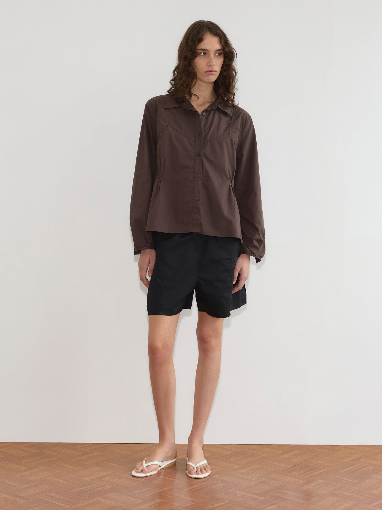 Deiji Studios Cami Overshirt Sepia