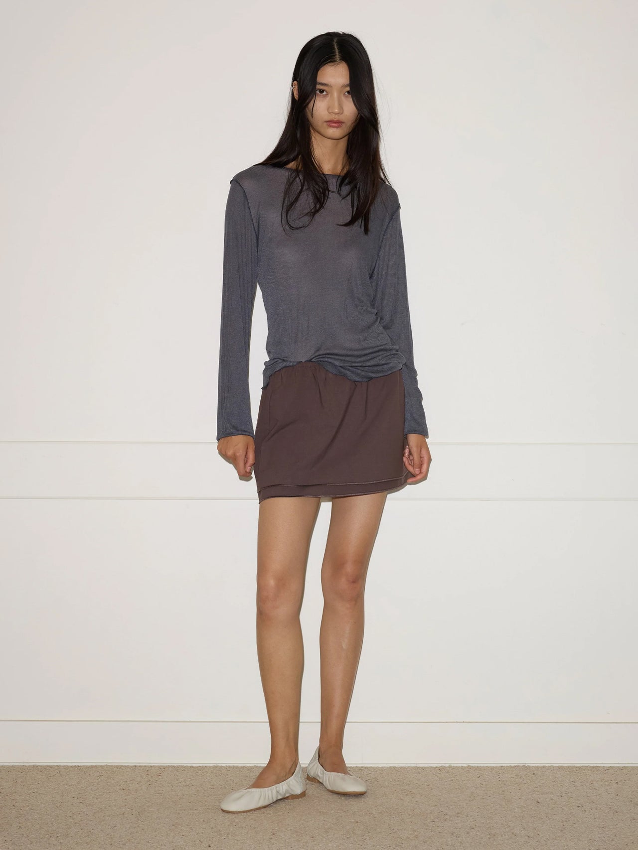 Deiji Studios Knit Long Sleeve Steel