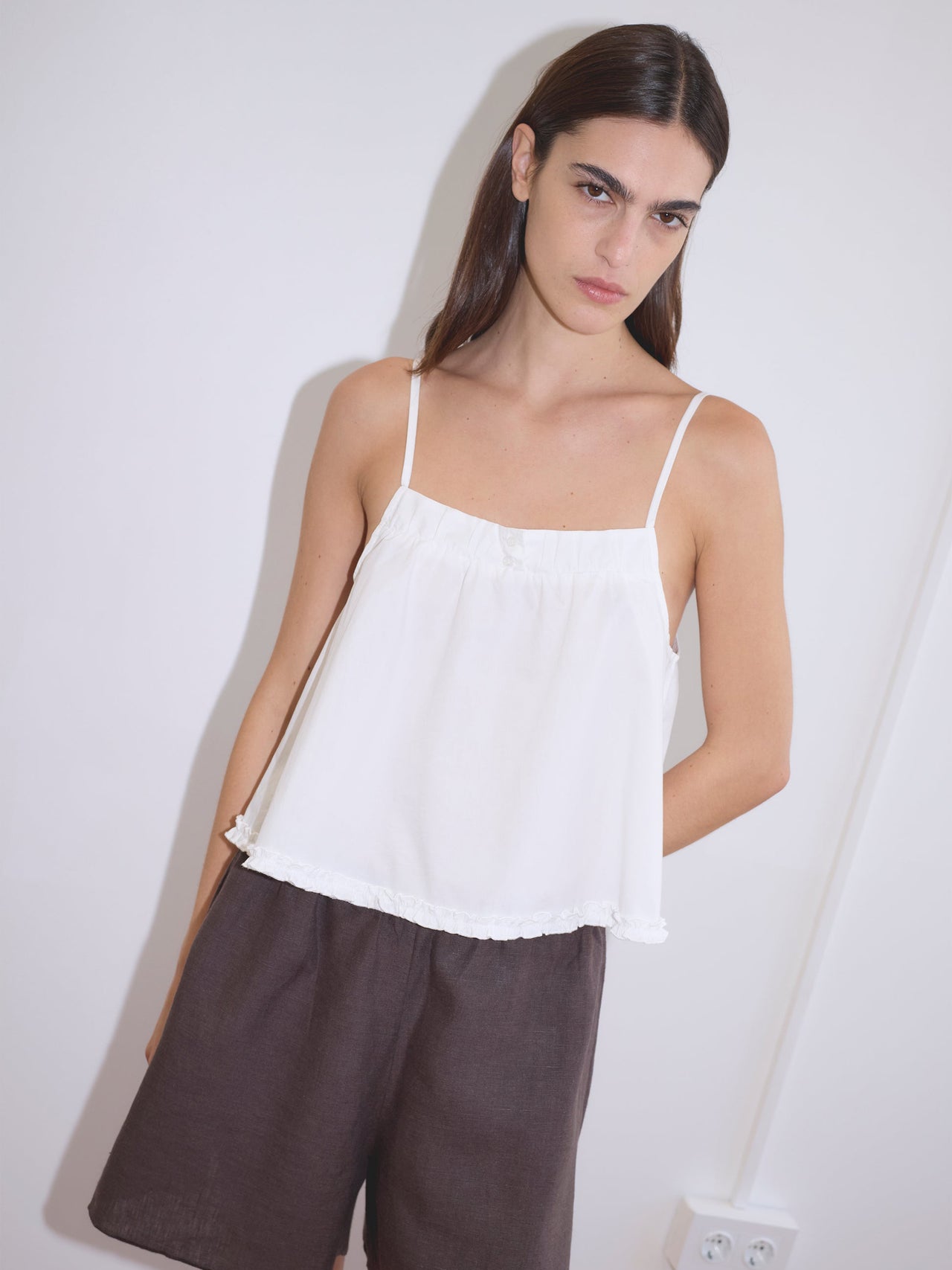Deiji Studios Yoke Top White