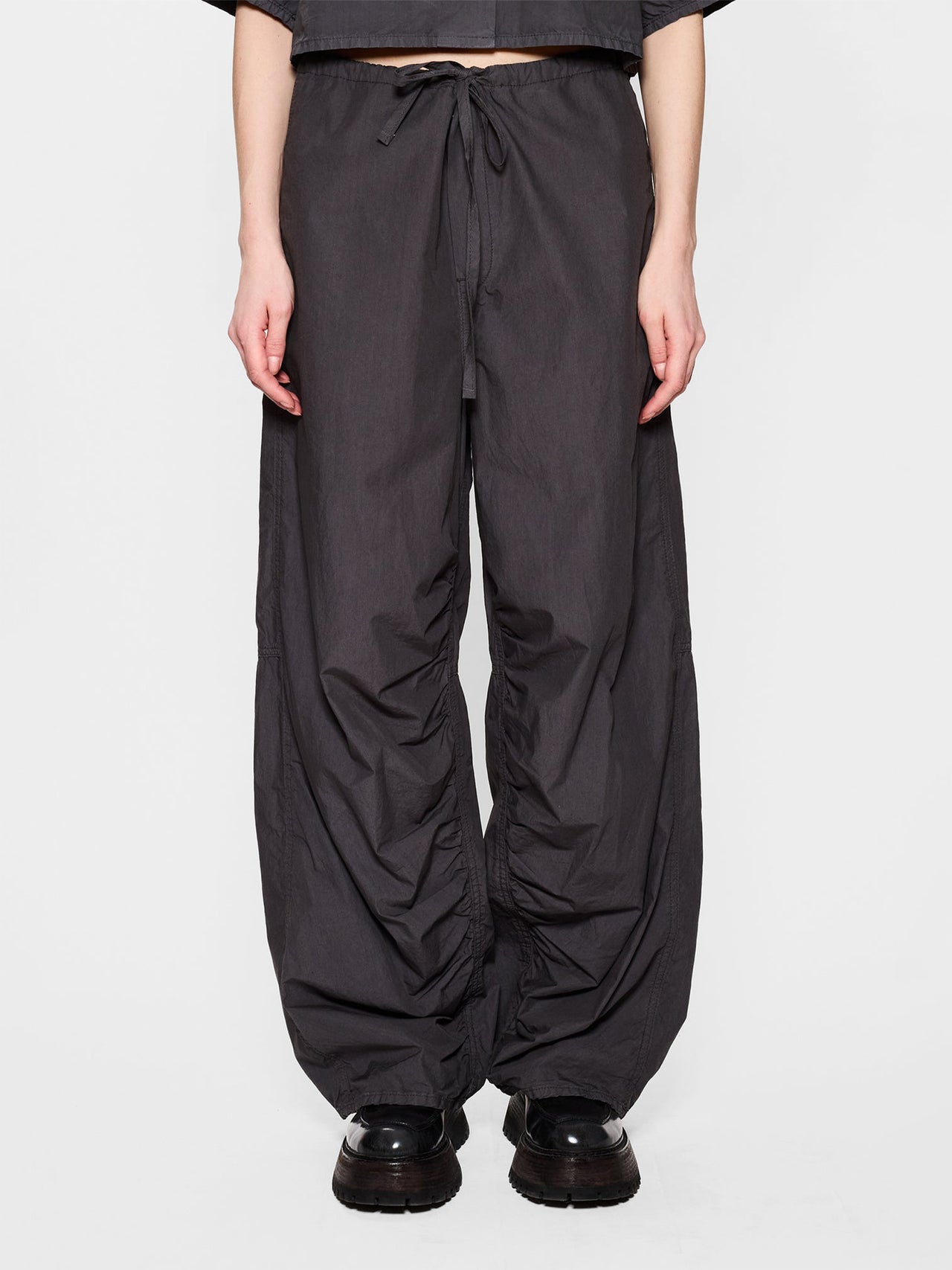 HOPE Cloud Trousers Faded Black Poplin