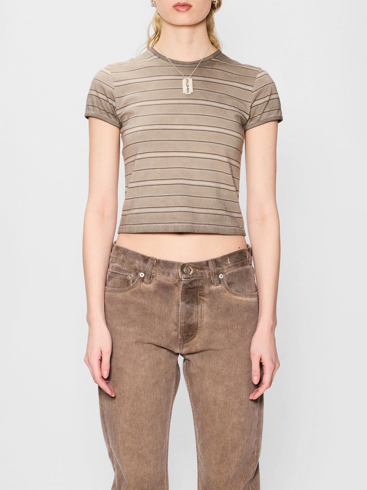 HOPE Vile Tee Beige Stripe