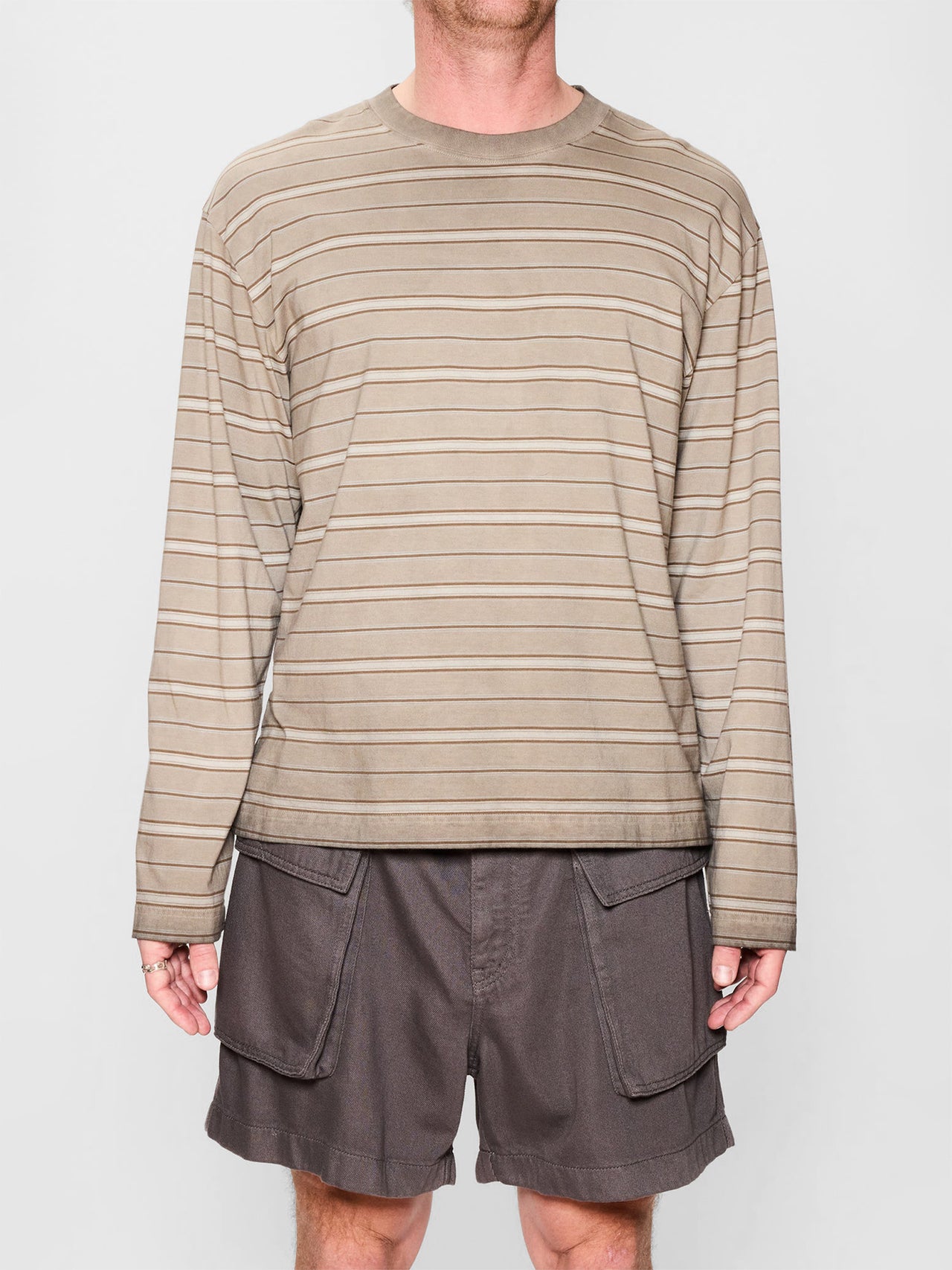 HOPE Spark Longsleeve Beige Stripe