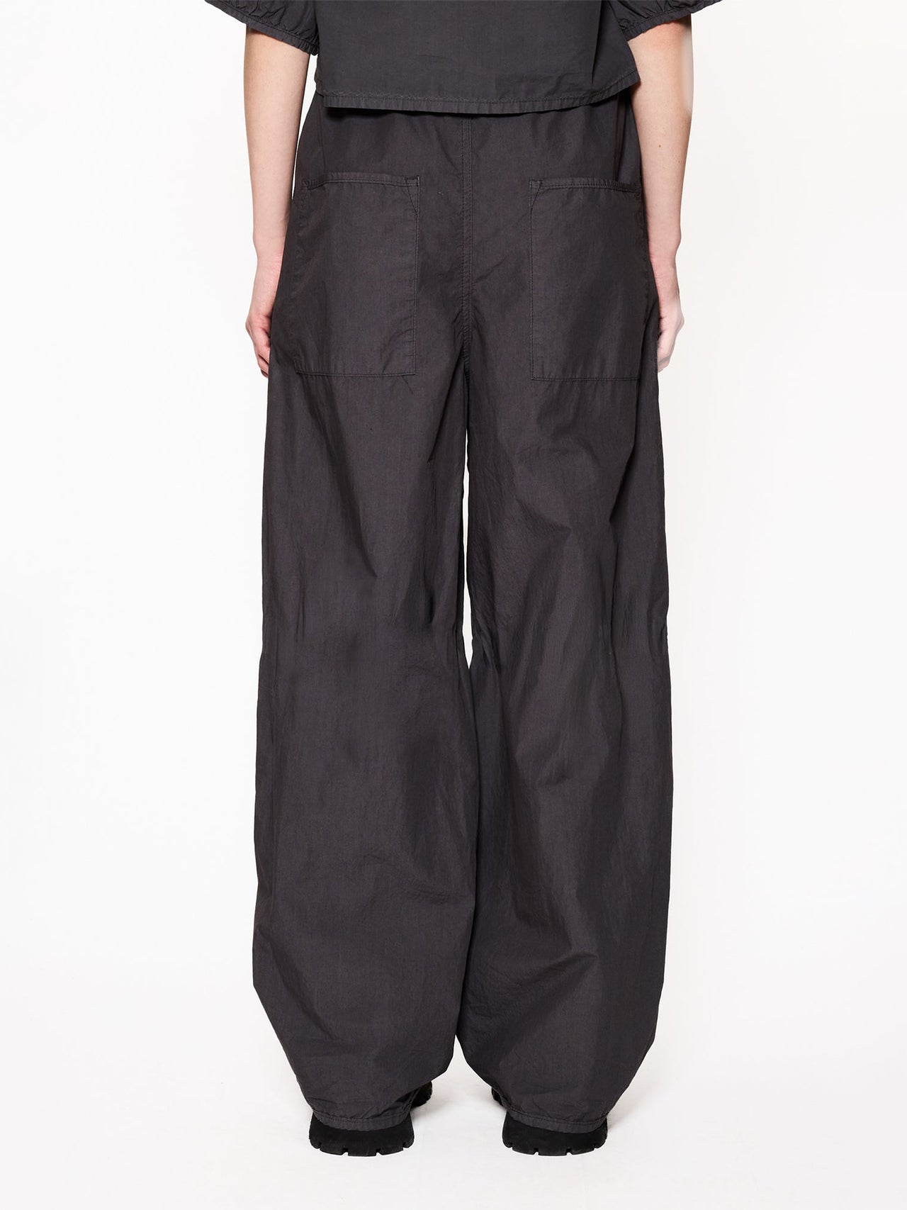 HOPE Cloud Trousers Faded Black Poplin