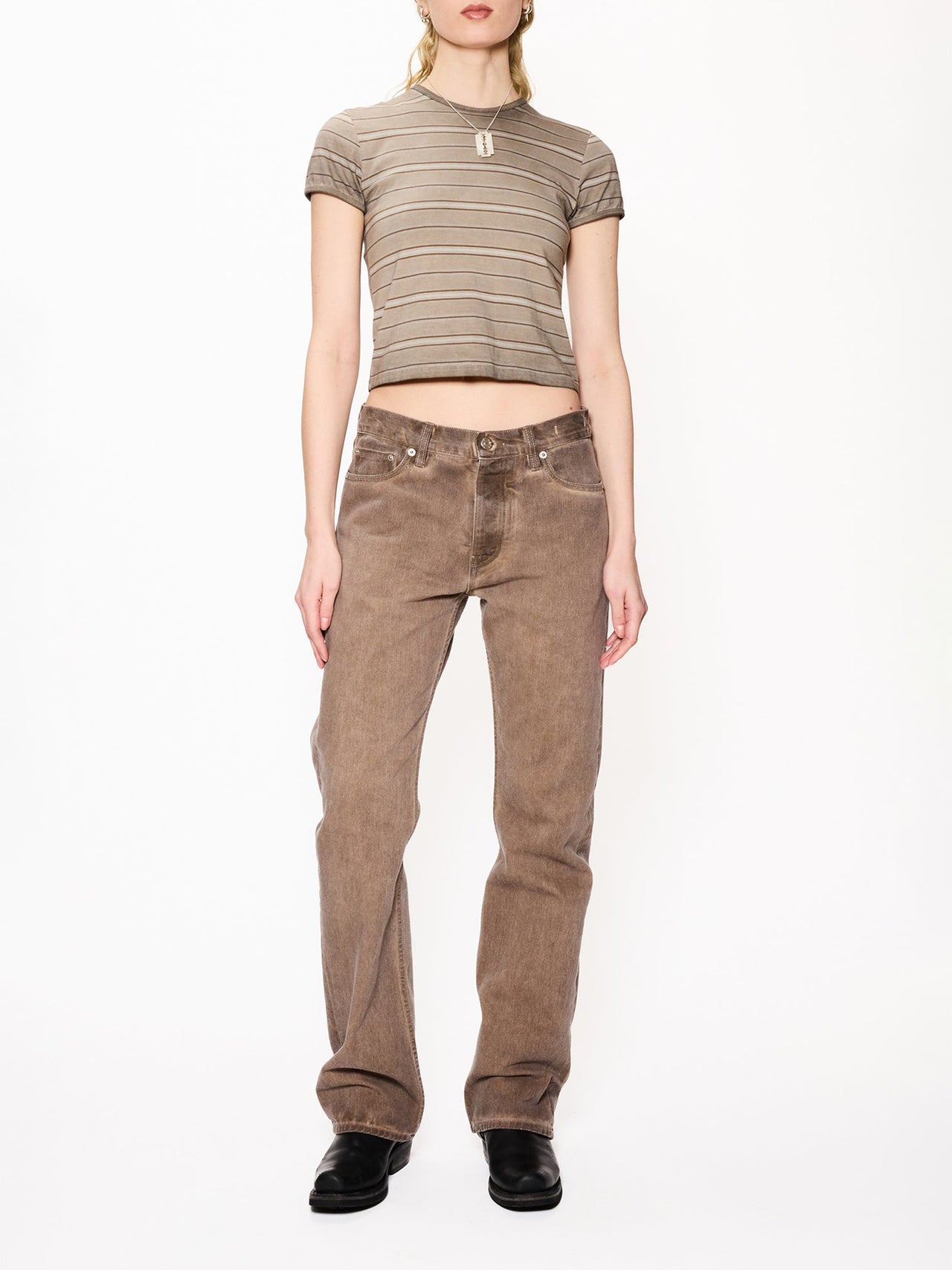 HOPE Vile Tee Beige Stripe