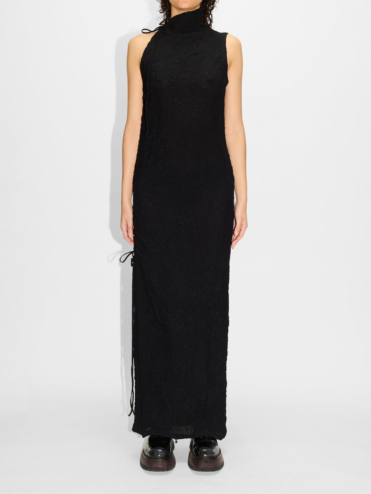 HOPE Black Crinkle Dress Black