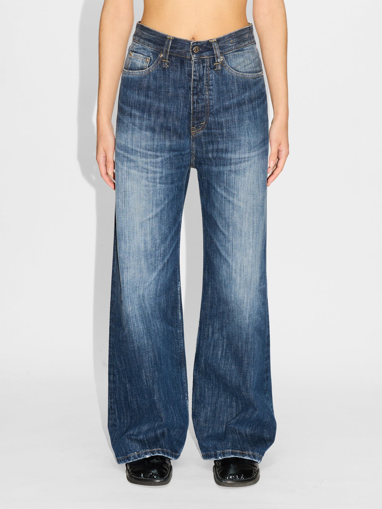 HOPE Skid Jeans Streaky Dark Blue
