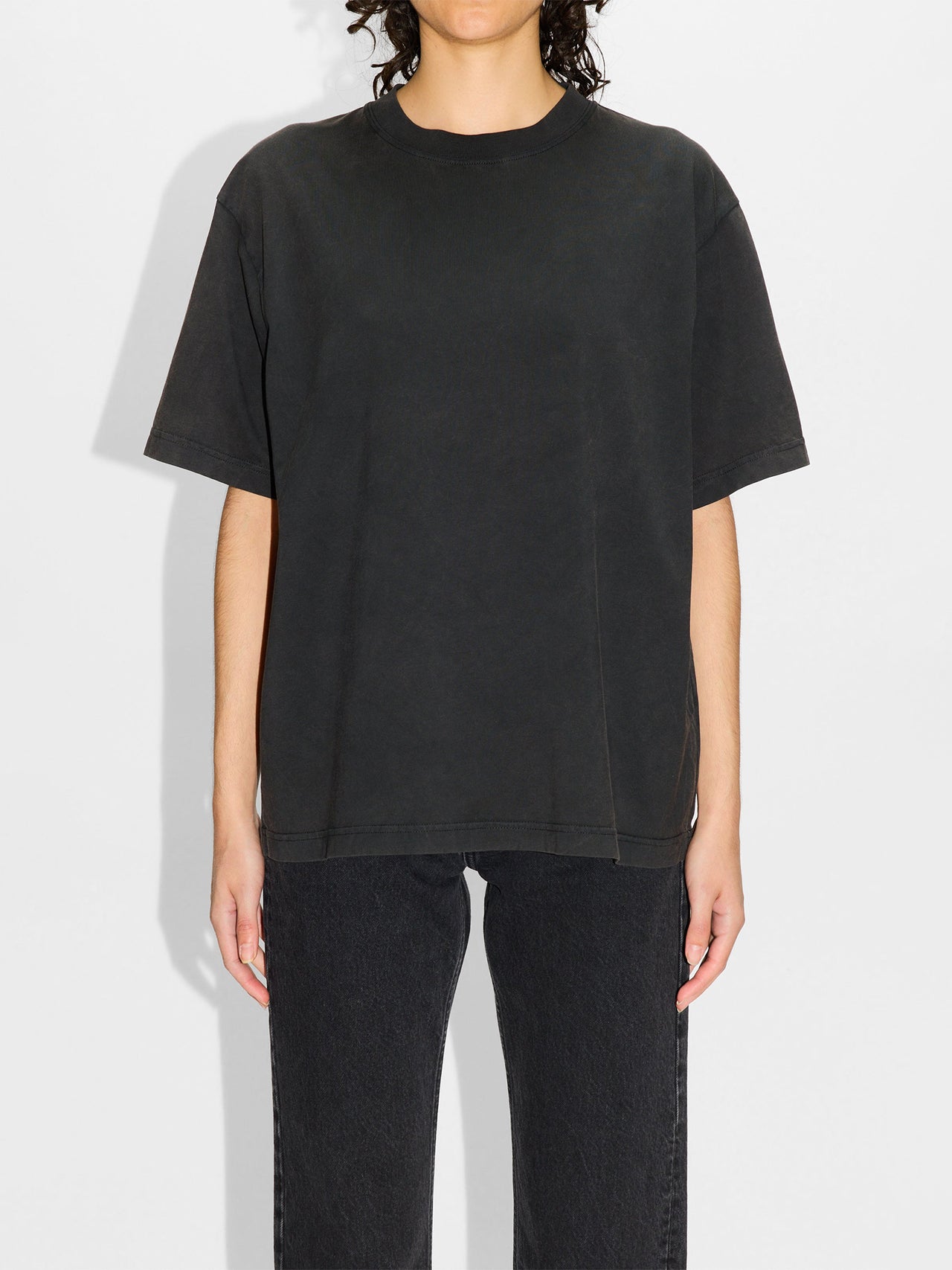 HOPE Boxy Tee Washed Black Jersey