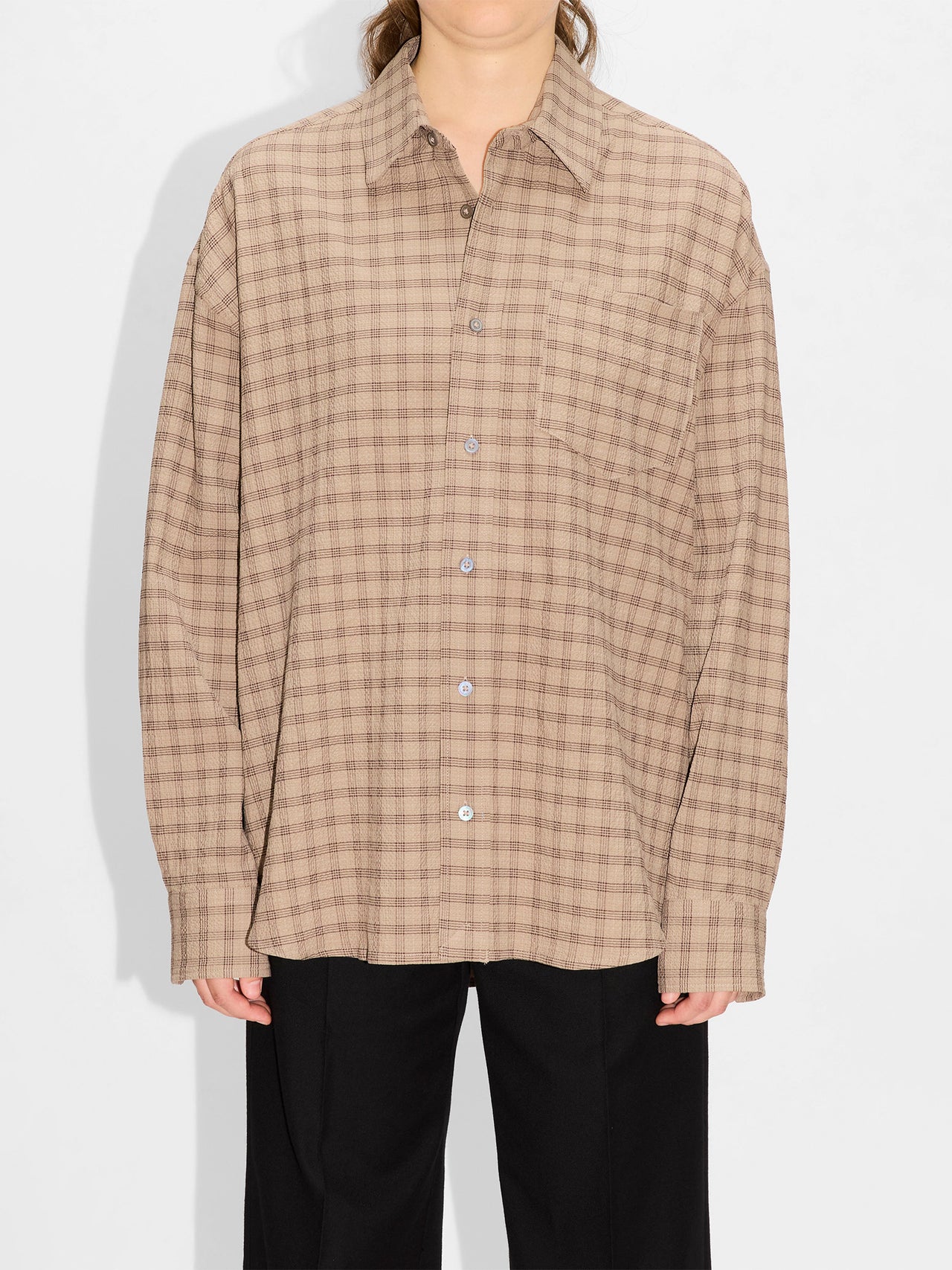 HOPE Room Shirt Beige Check