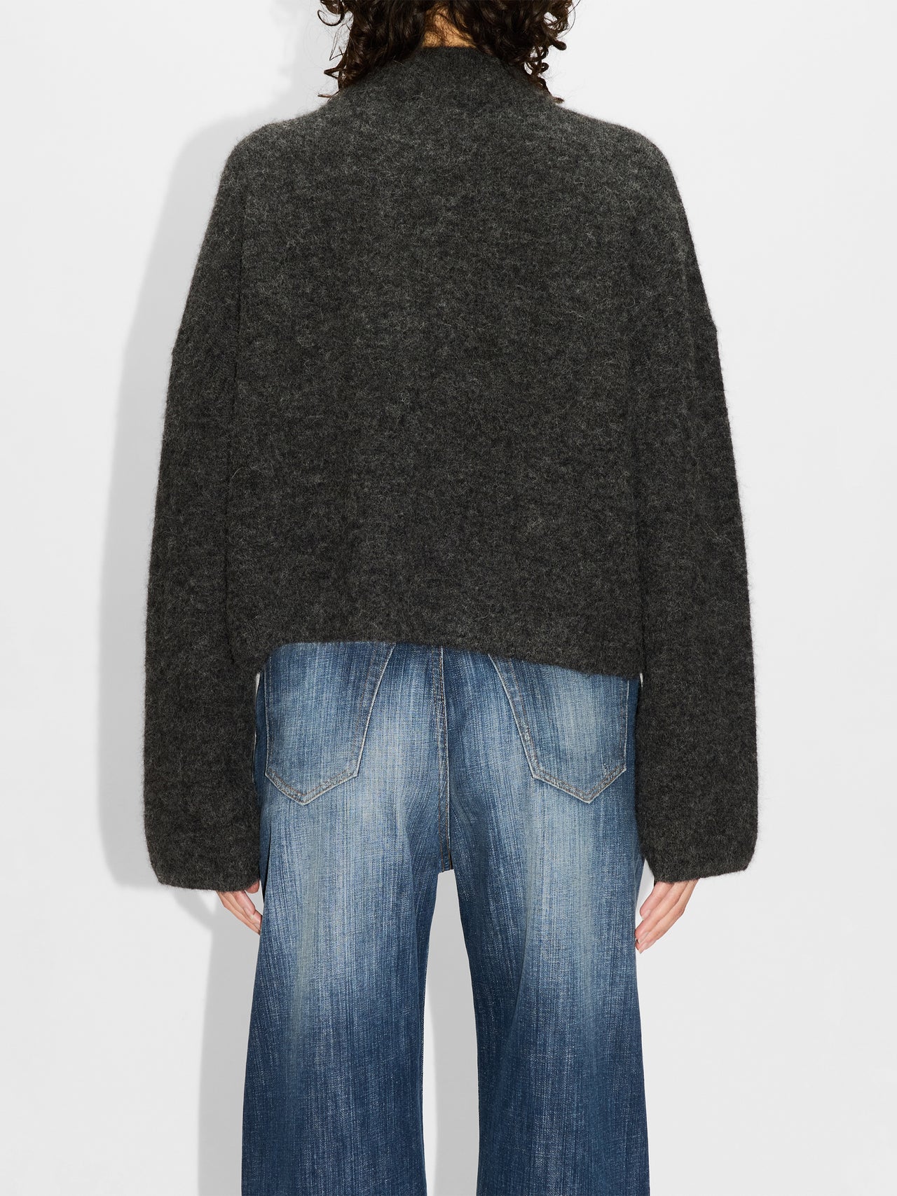 HOPE Aperto Turtle Black Melange Alpaca Sweater