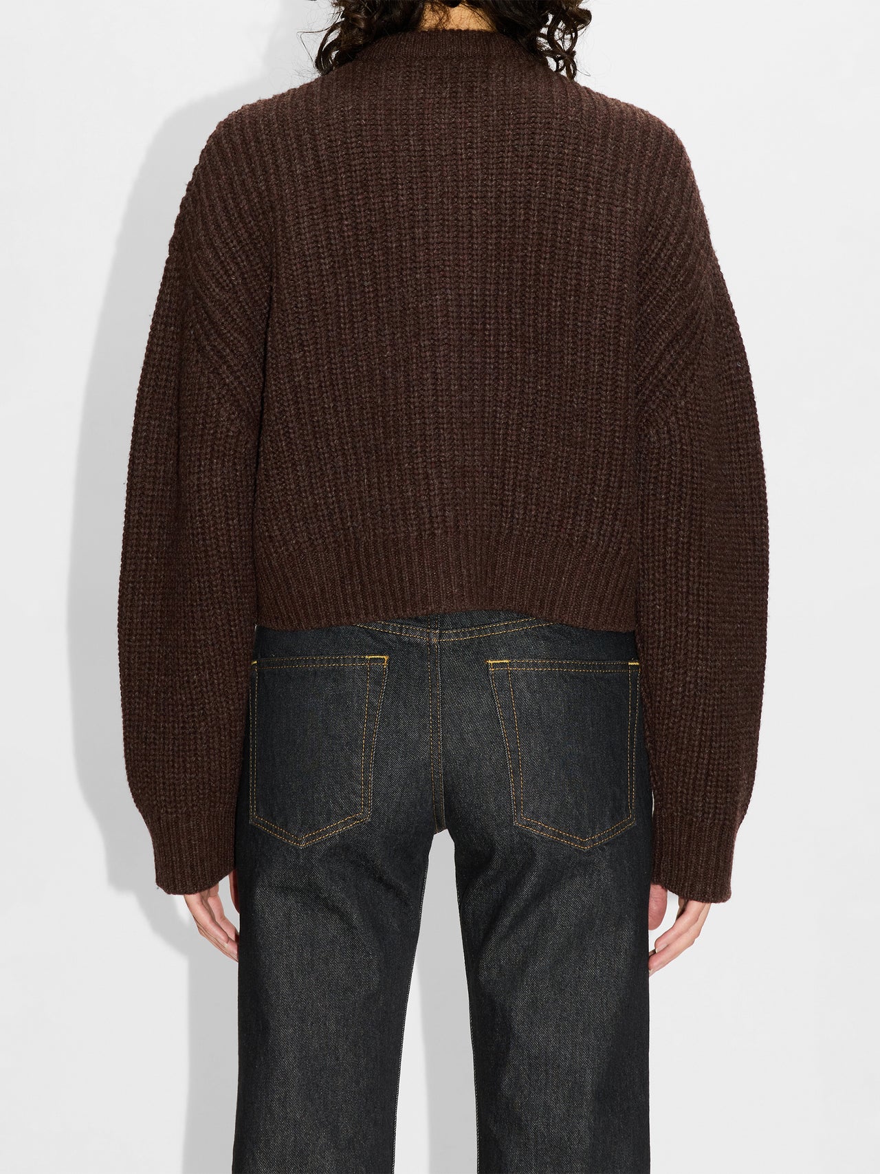 HOPE Red Earth Melange Wool Bomber Cardigan
